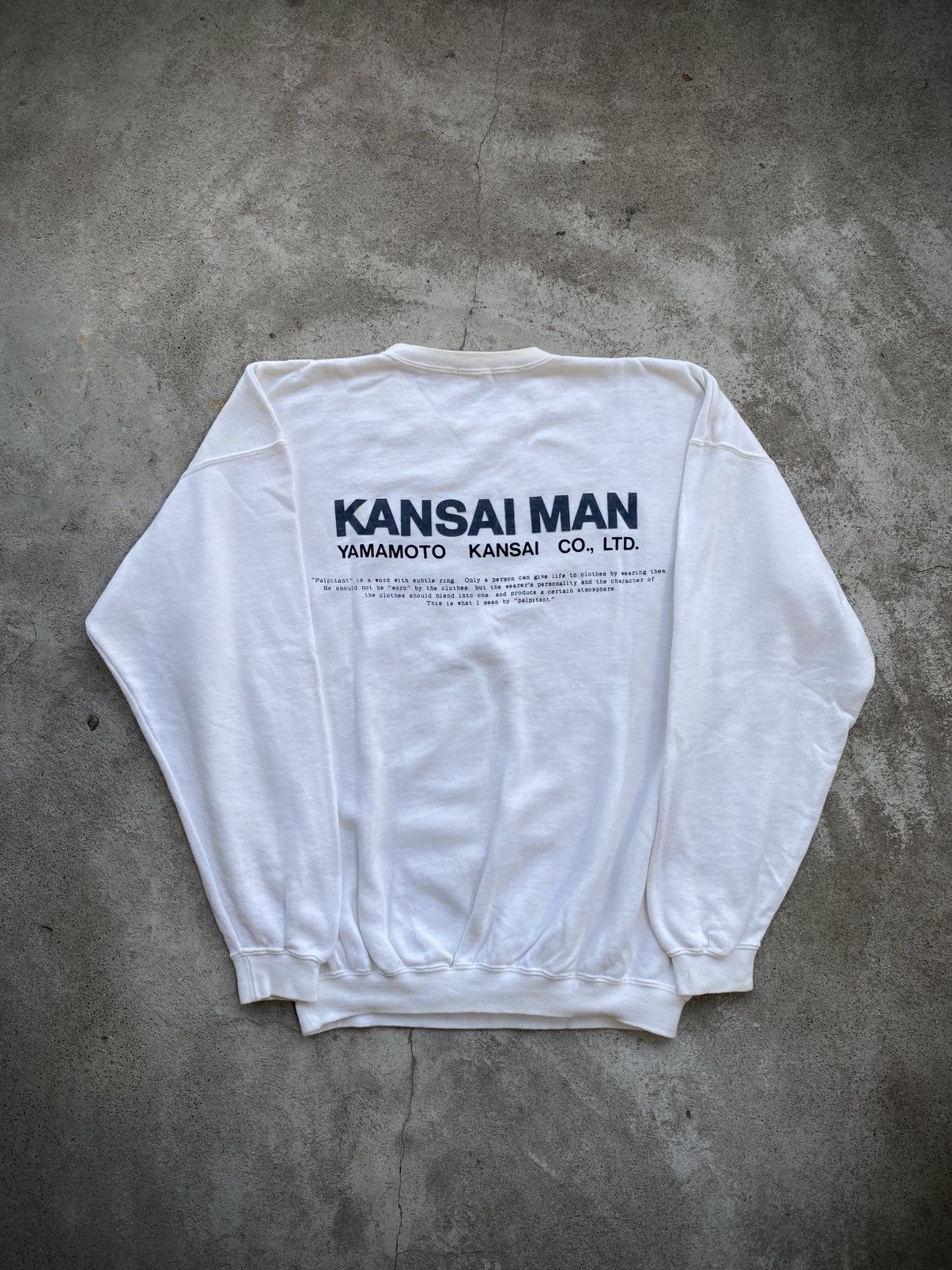 Kansai Yamamoto KANSAI MAN YAMAMOTO POEM BOXY SWEATSHIRT Size US M / EU 48-50 / 2 - 1 Thumbnail