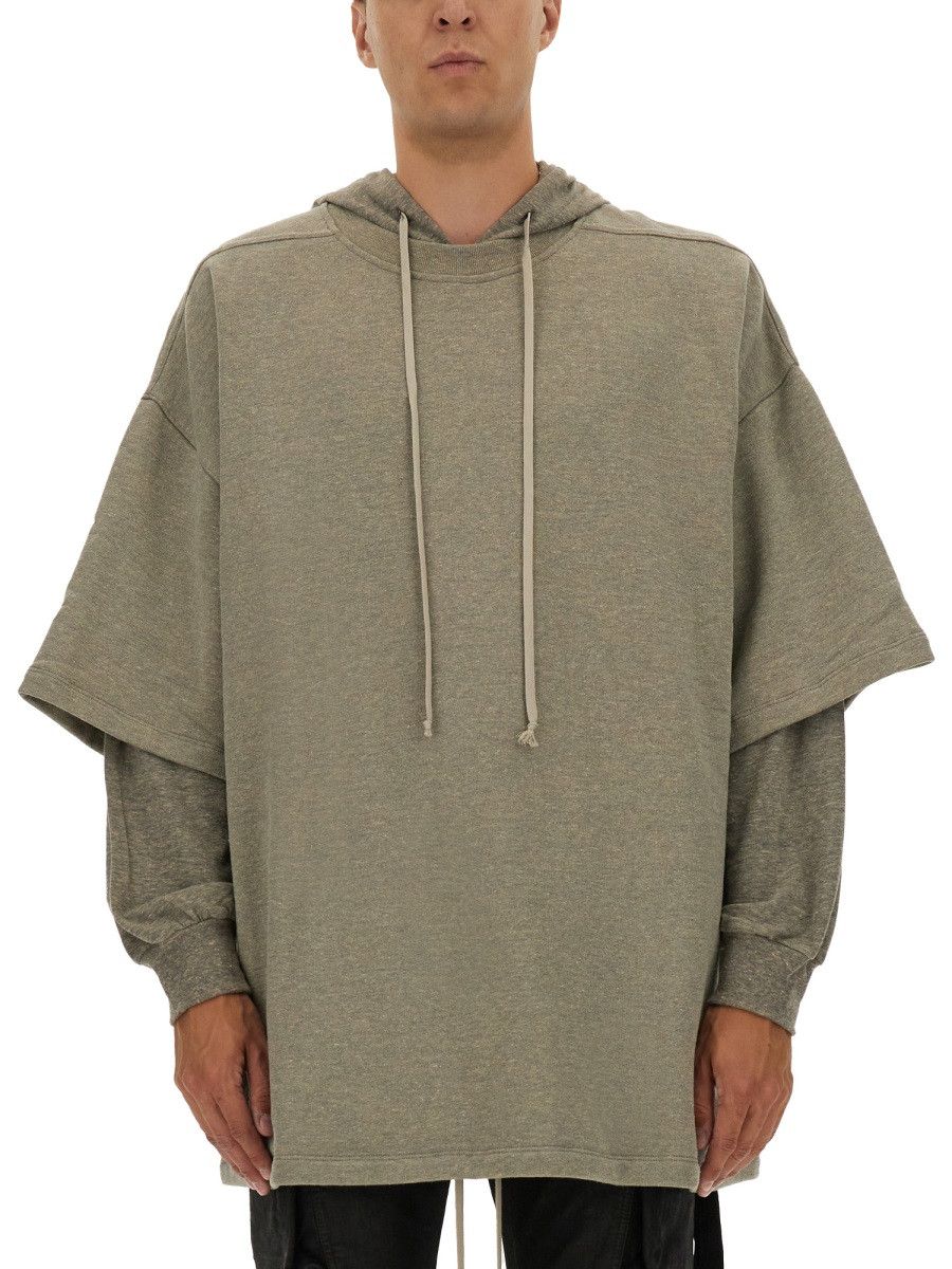 Rick Owens Drkshdw RICK OWENS DRKSHDW "TOMMY HUSTLER" HOODIE - GREY Size US M / EU 48-50 / 2 - 1 Thumbnail