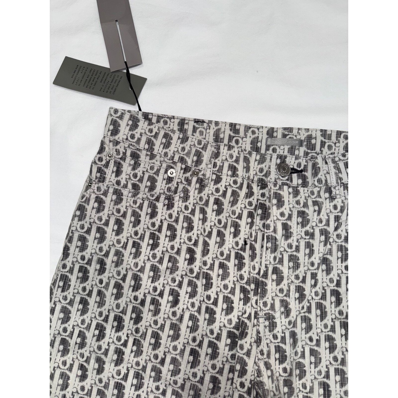 Dior Dior Oblique Monogram Logo Slim 17.5 Jeans Grey Black Denim Size US 32 / EU 48 - 6 Thumbnail