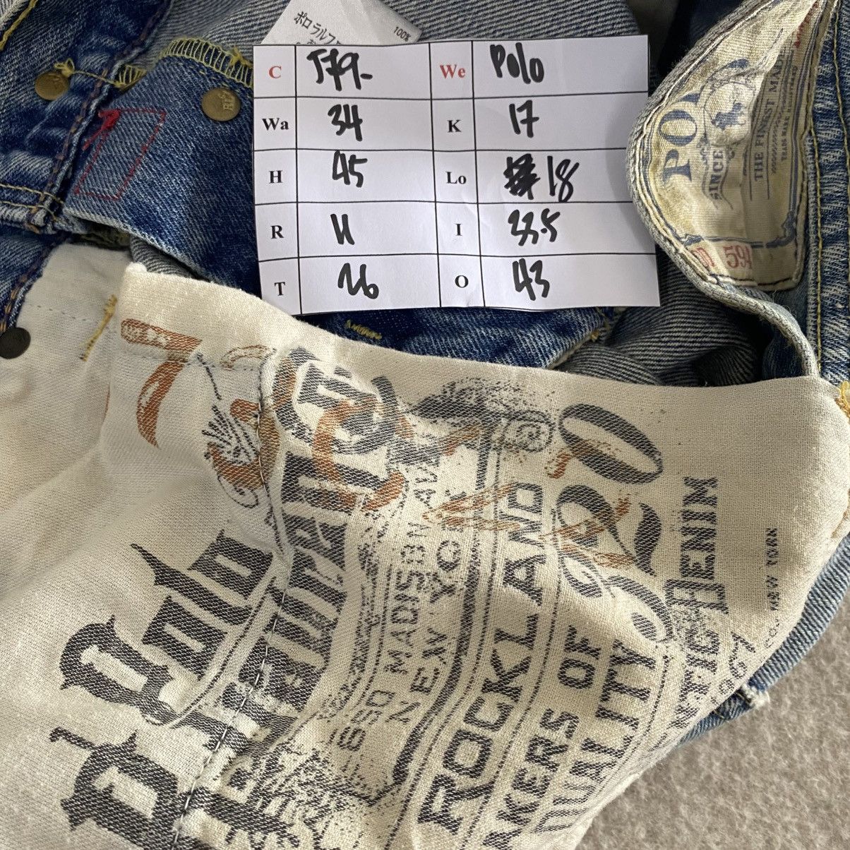 If Six Was Nine × Japanese Brand Polo Ralph Lauren Flared Distressed Denim w34 Size US 34 / EU 50 - 14 Thumbnail