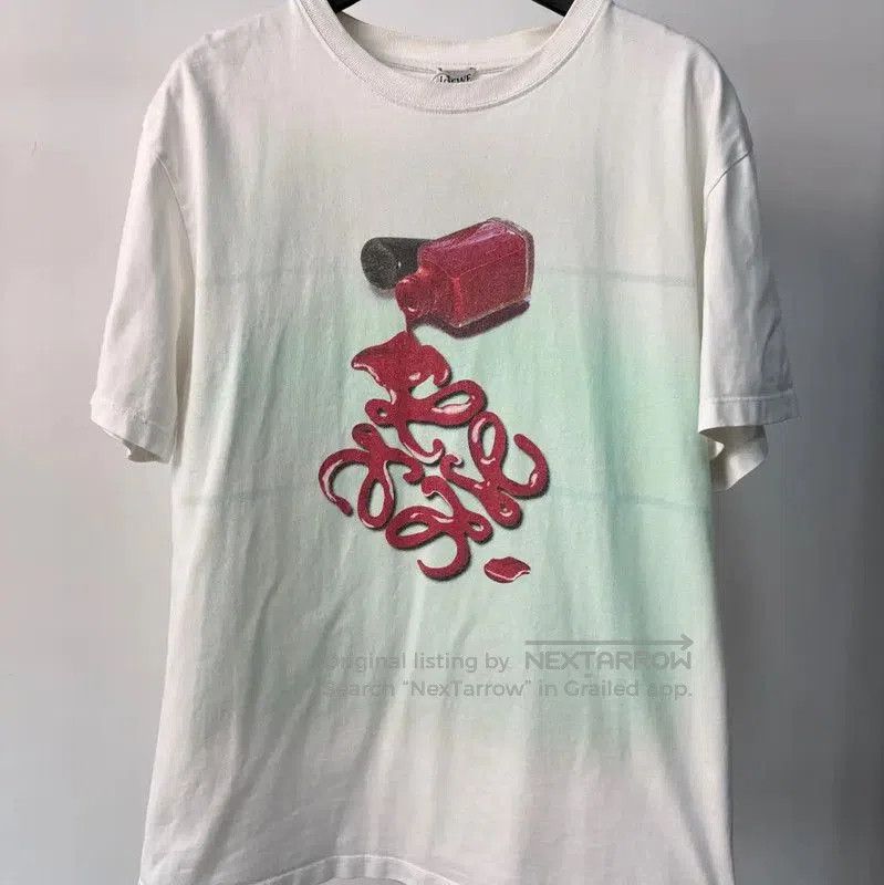 Loewe Loewe White Cotton Graphic Tee for Women . Size L / US 10 / IT 46 - 2 Thumbnail