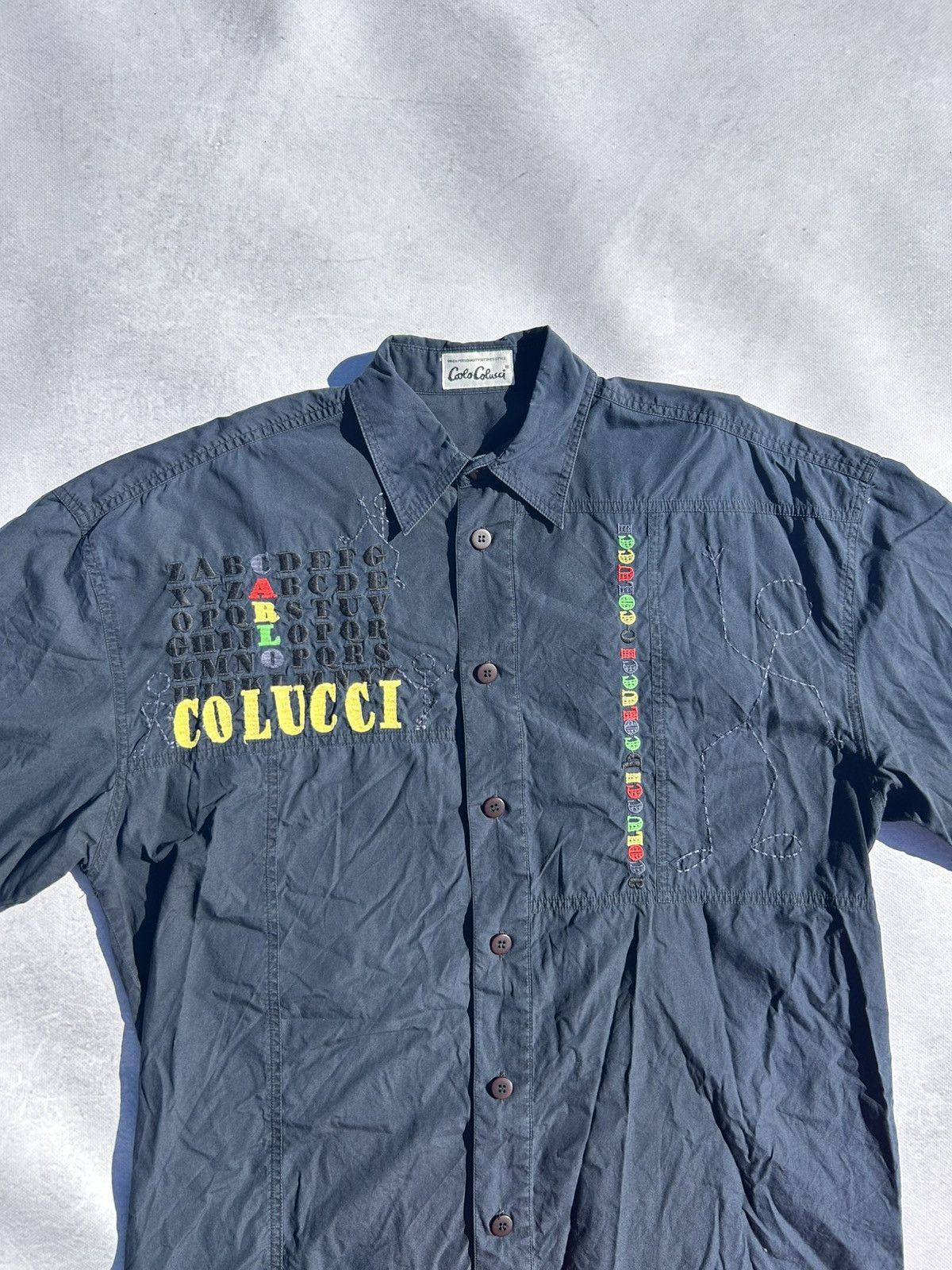 Carlo Colucci VERY RARE Carlo Colucci Vintage Short Sleeve Shirt Size XL Size US XL / EU 56 / 4 - 4 Thumbnail
