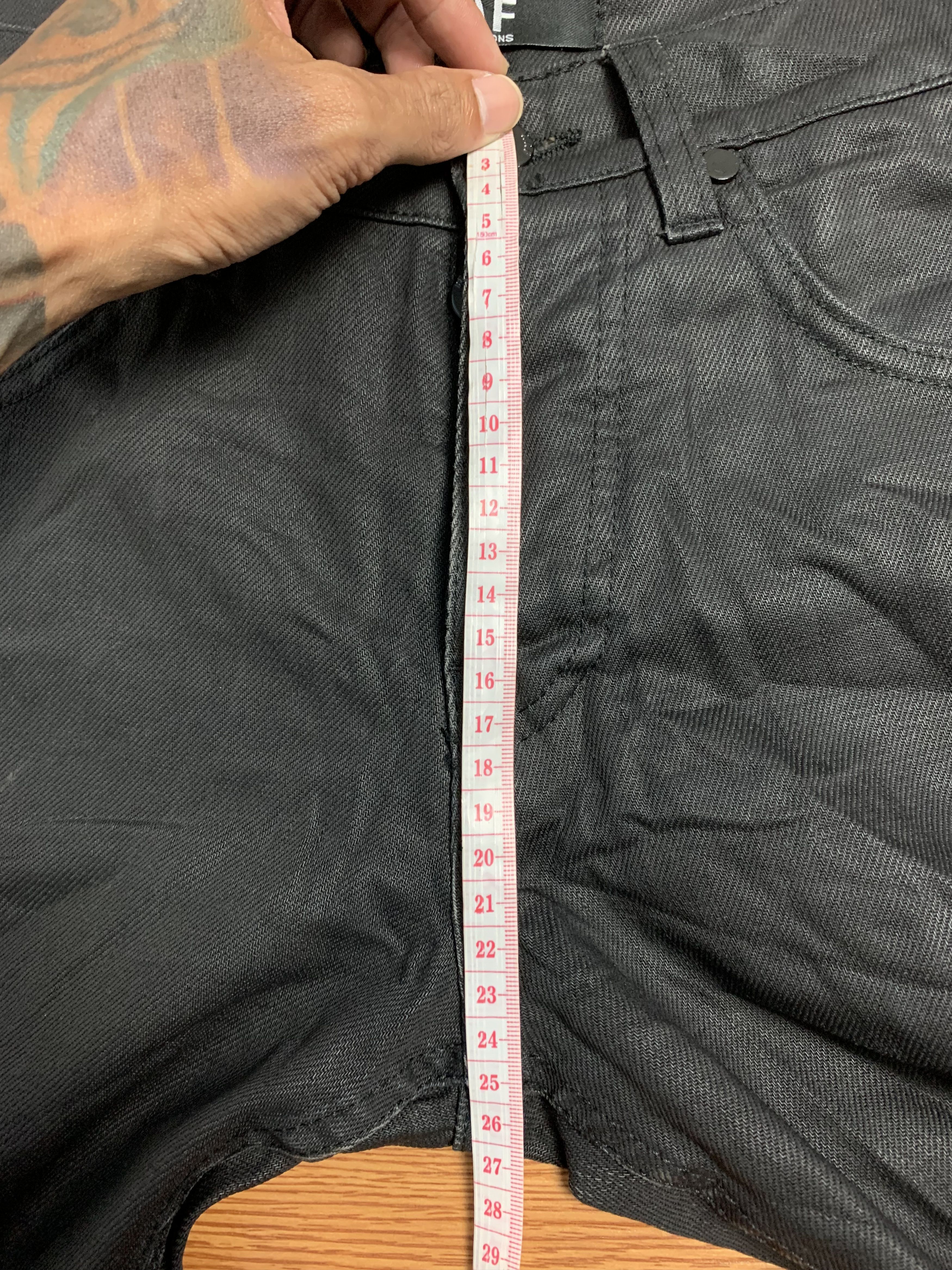 Raf Simons Raf Simons Black Coated Denim Size US 31 - 16 Thumbnail