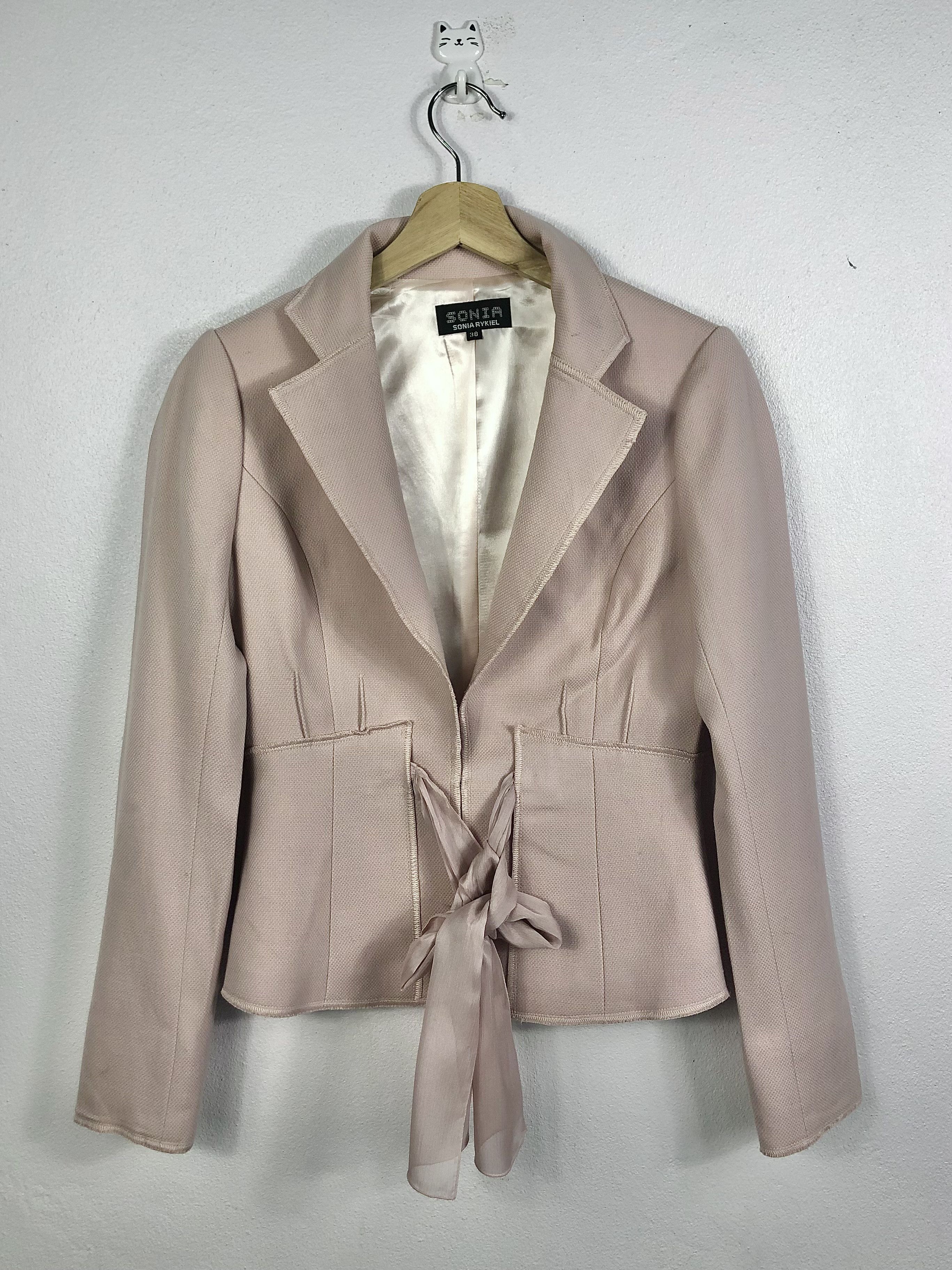 Sonia Rykiel Rare Vintage Sonia Rykiel Waist Tie Soft Pink Colour Jacket Size XS / US 0-2 / IT 36-38 - 1 Thumbnail