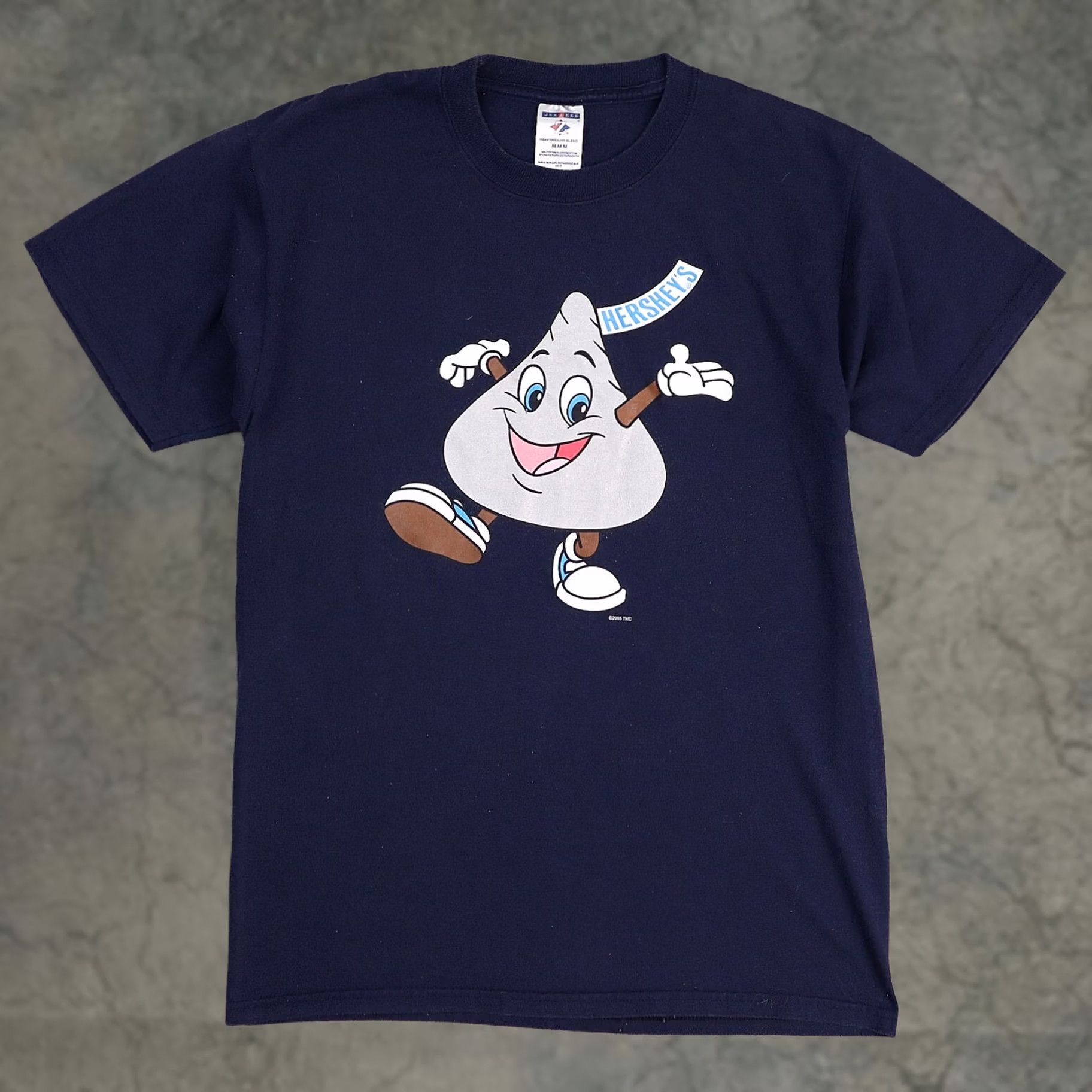 CHOCOOLATE Vintage Y2K Hersheys Chocolate Kiss Cartoon Medium Blue Short Sleeve Shirt Size US M / EU 48-50 / 2 - 1 Thumbnail