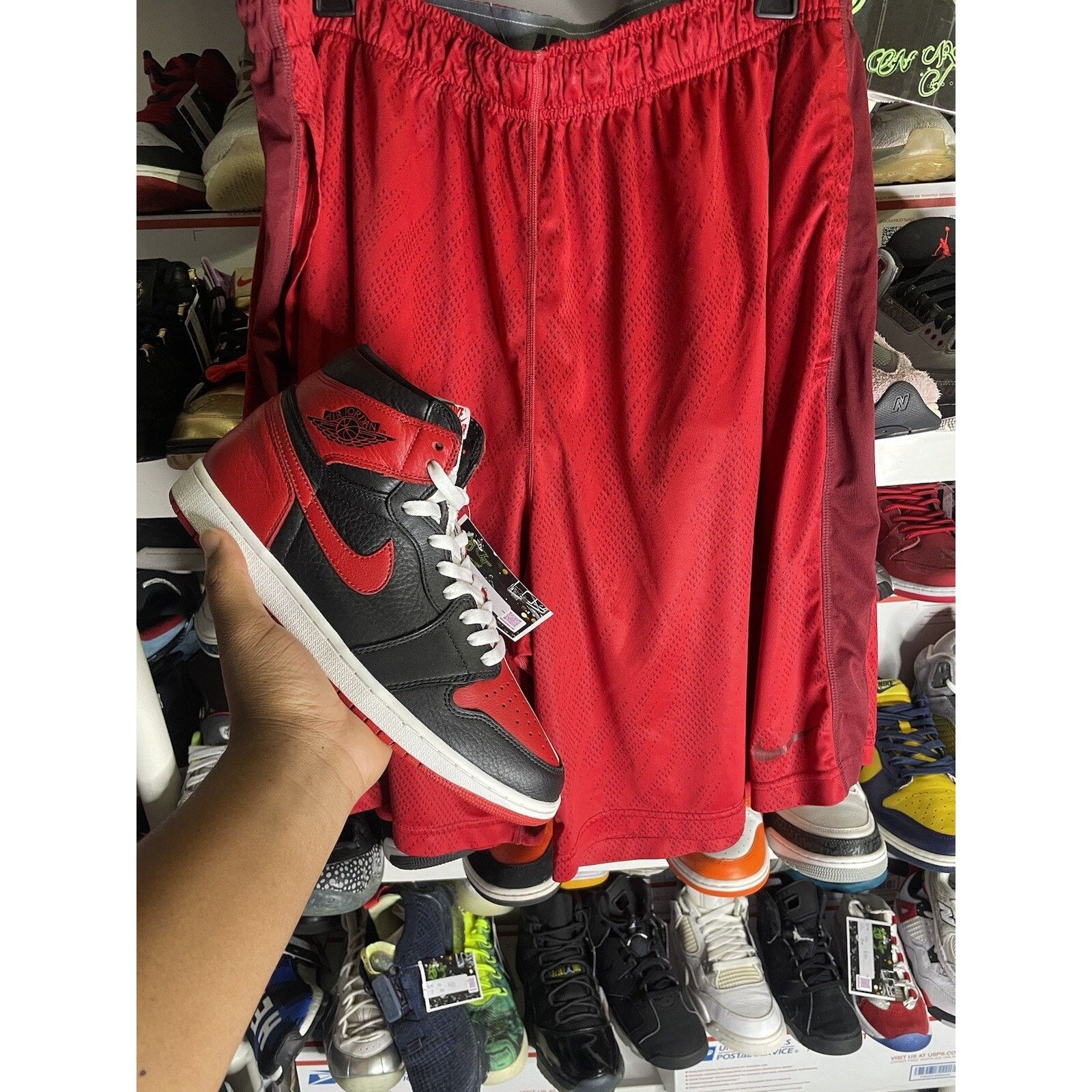 Nike Size 2XL- Nike Dri-fit Basketball Shorts Red Dark Red Size US 41 - 4 Thumbnail