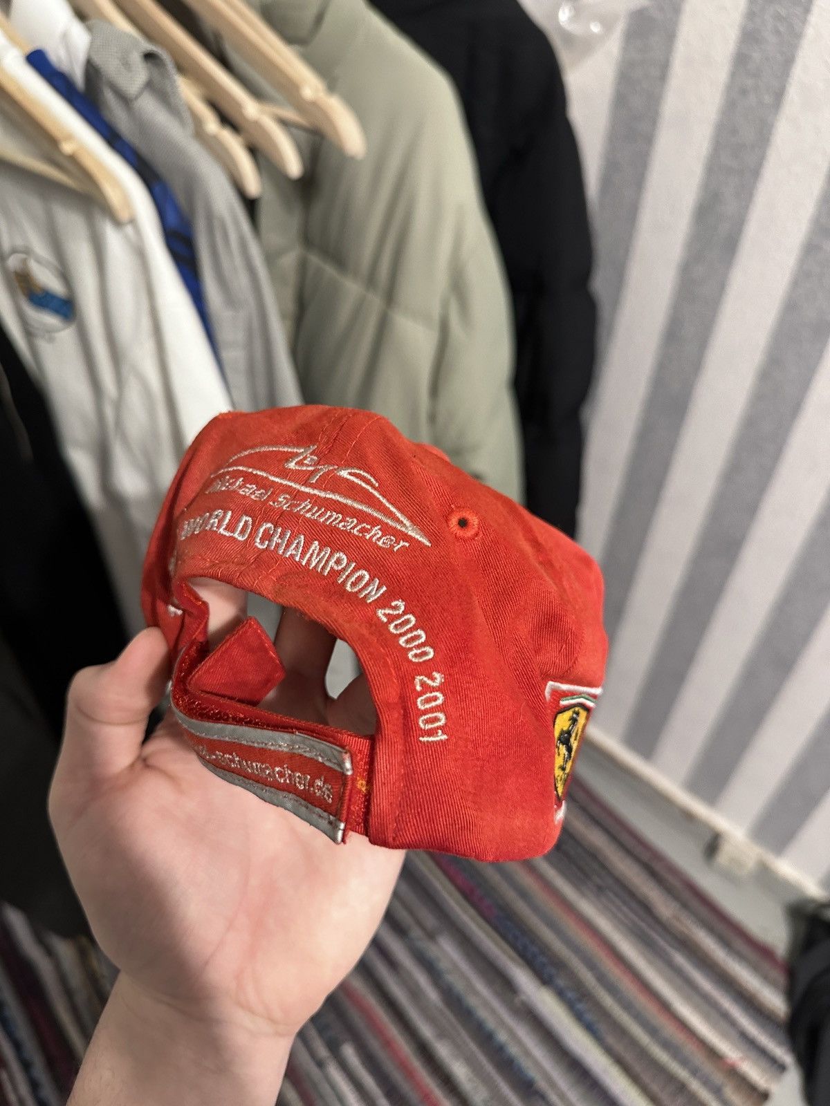 Japanese Brand × Vintage Vintage Y2K Vetements style Michael Schumacher Faded Cap Size ONE SIZE - 5 Thumbnail