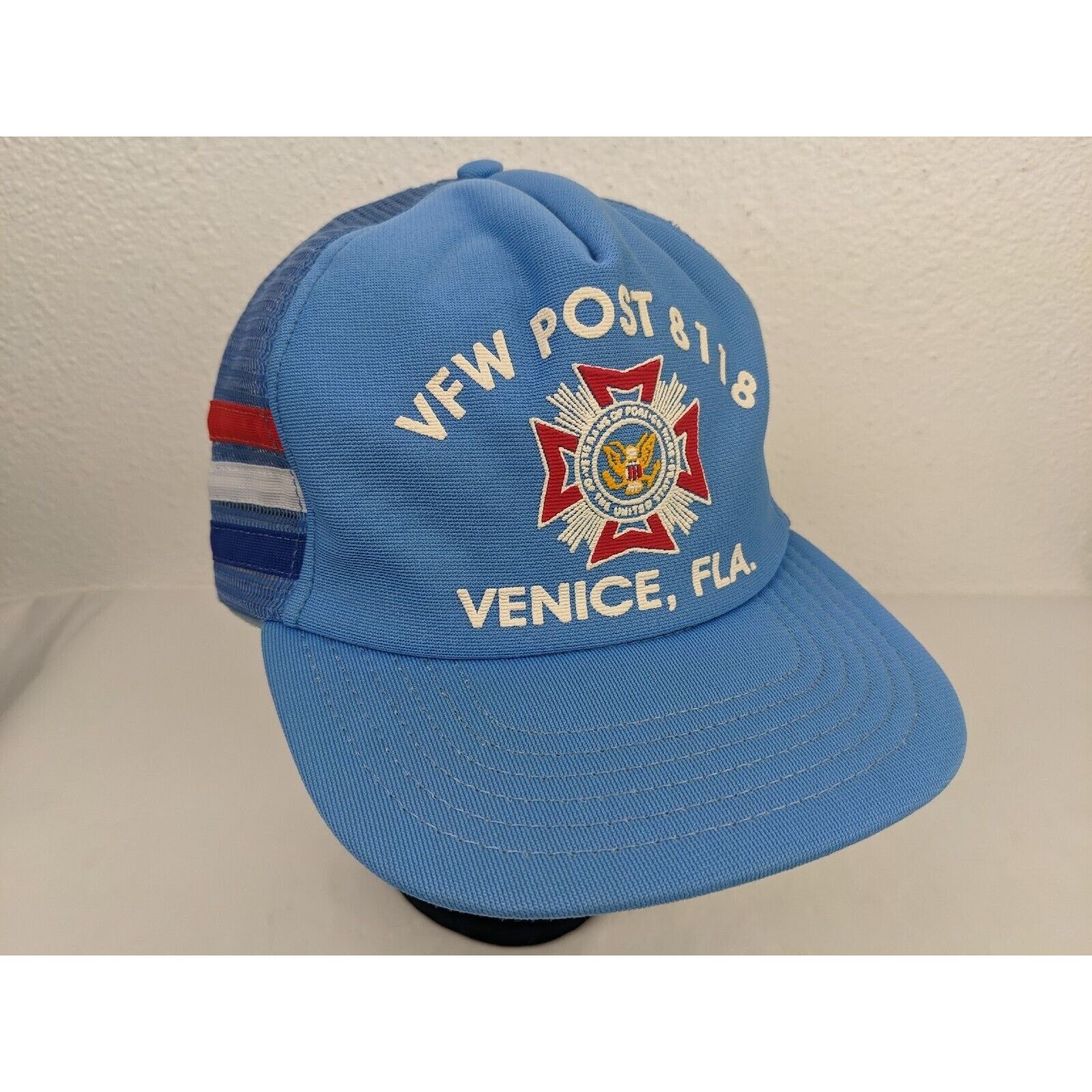 Other VFW Post 8118 Venice Fl 3 Three Stripe Snapback Hat Trucker Size ONE SIZE - 1 Thumbnail