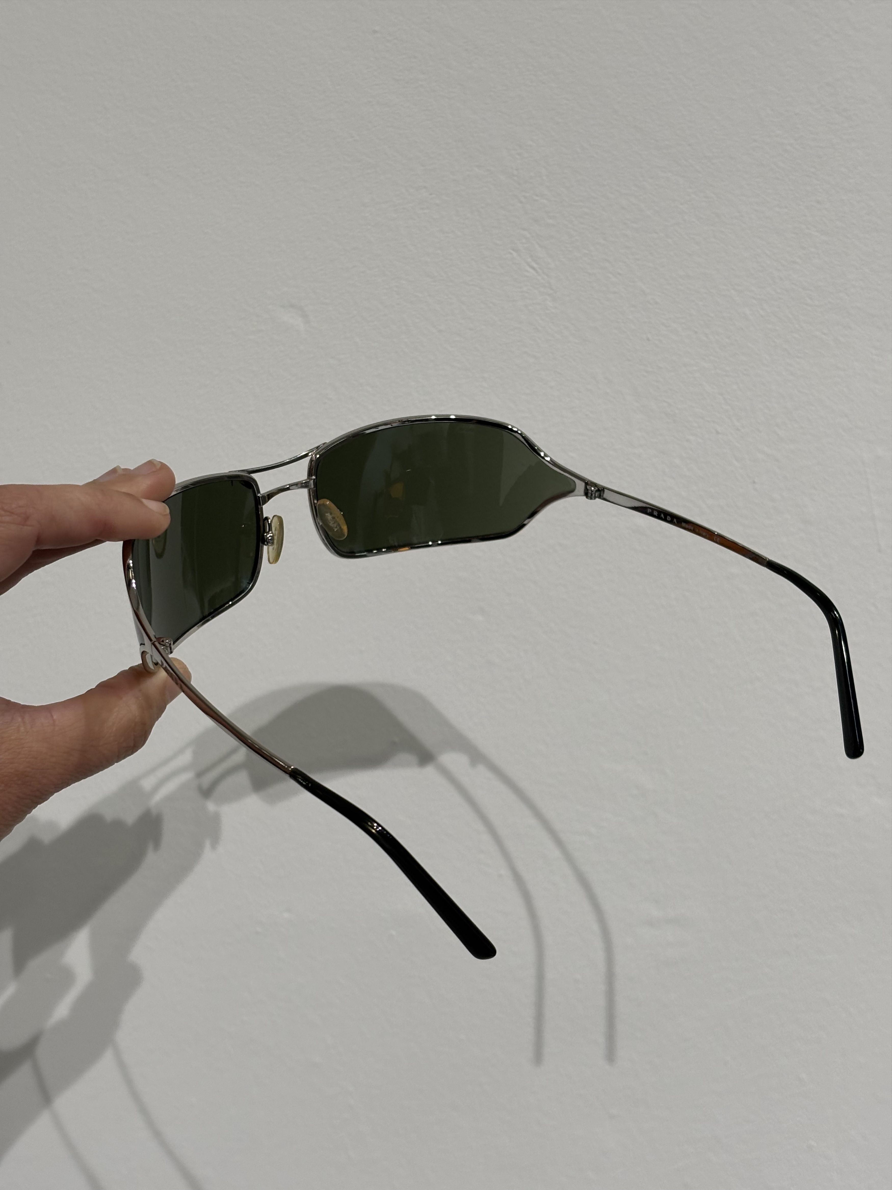 Prada PRADA Sunglasses 2004 Rimless Sport Metal Frame Shield RI715 Size ONE SIZE - 7 Thumbnail