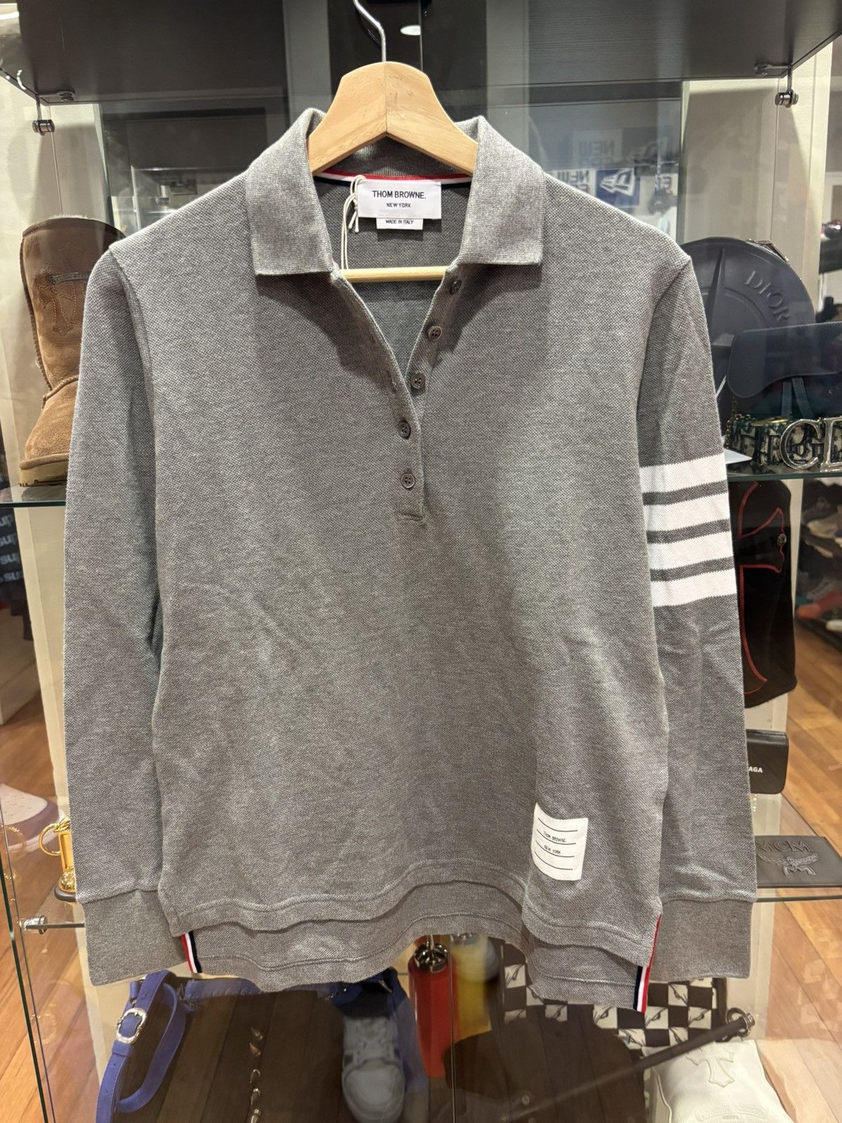 Thom Browne Thom Browne Longsleeve Polo Size US XXS / EU 40 - 1 Thumbnail
