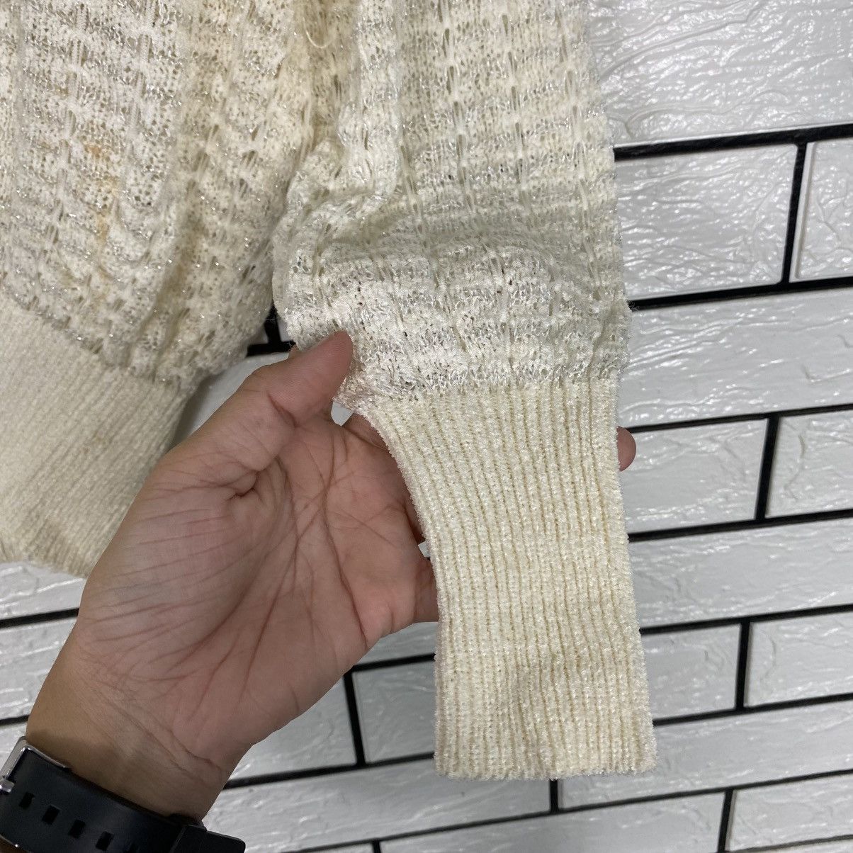 Japanese Brand Alamari Cropped Button Cardigan Issey Miyake Size US M / EU 48-50 / 2 - 16 Thumbnail