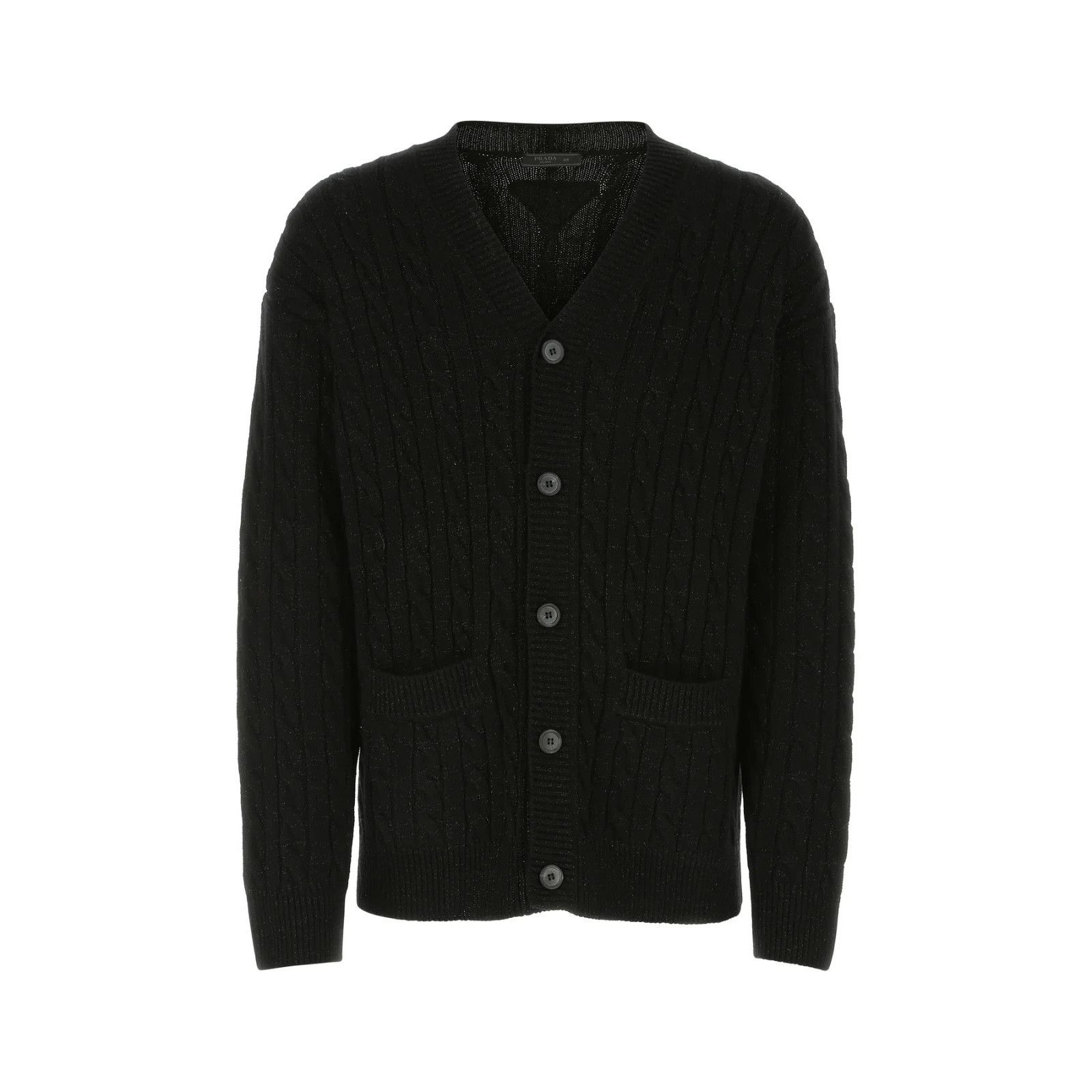 Prada PRADA Black Wool Blend Oversize Cardigan New & Authentic (Me Size US M / EU 48-50 / 2 - 1 Thumbnail