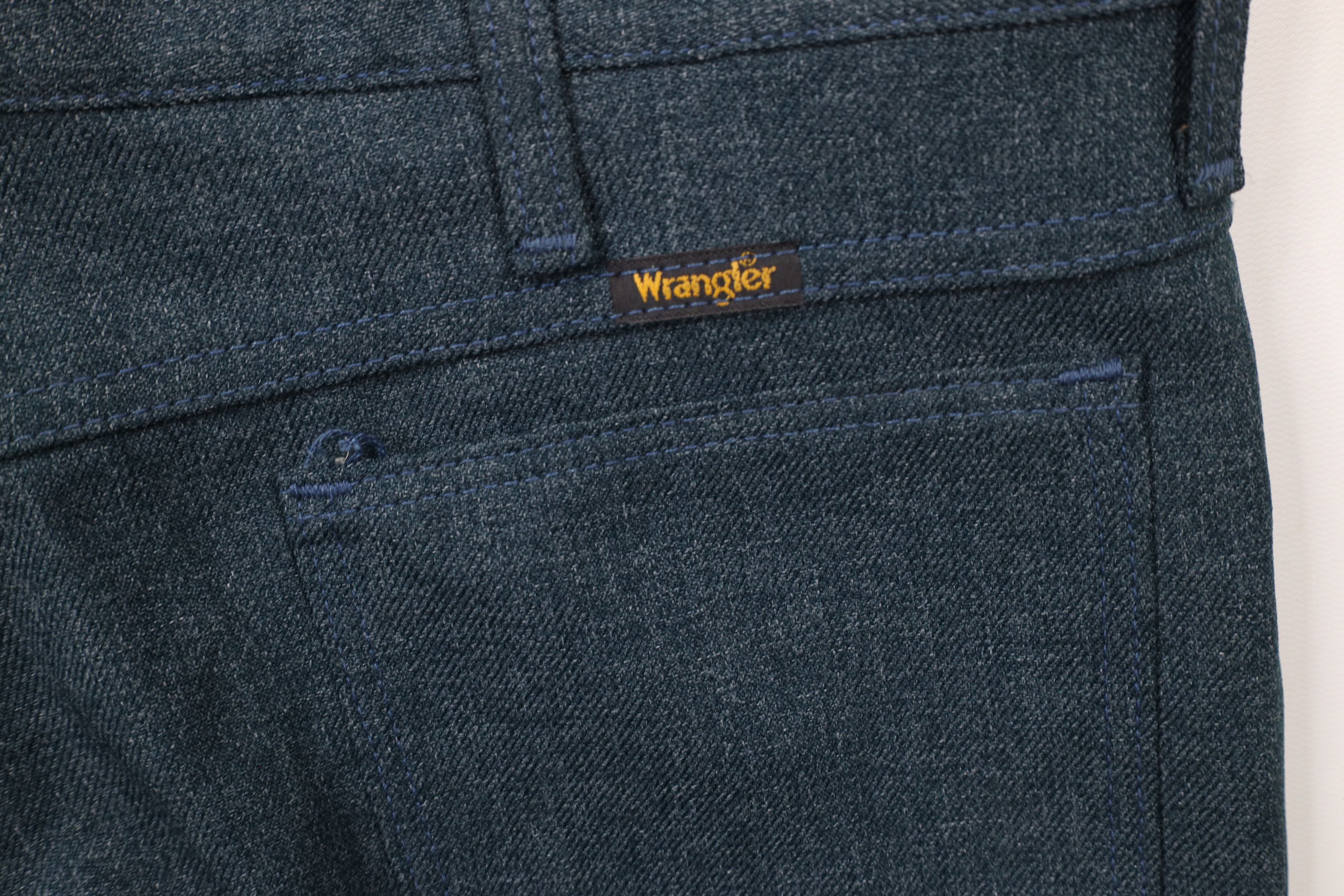 Vintage × Wrangler Vintage 90s Wrangler Flared Knit Chino Pants Blue USA Size US 36 / EU 52 - 13 Thumbnail