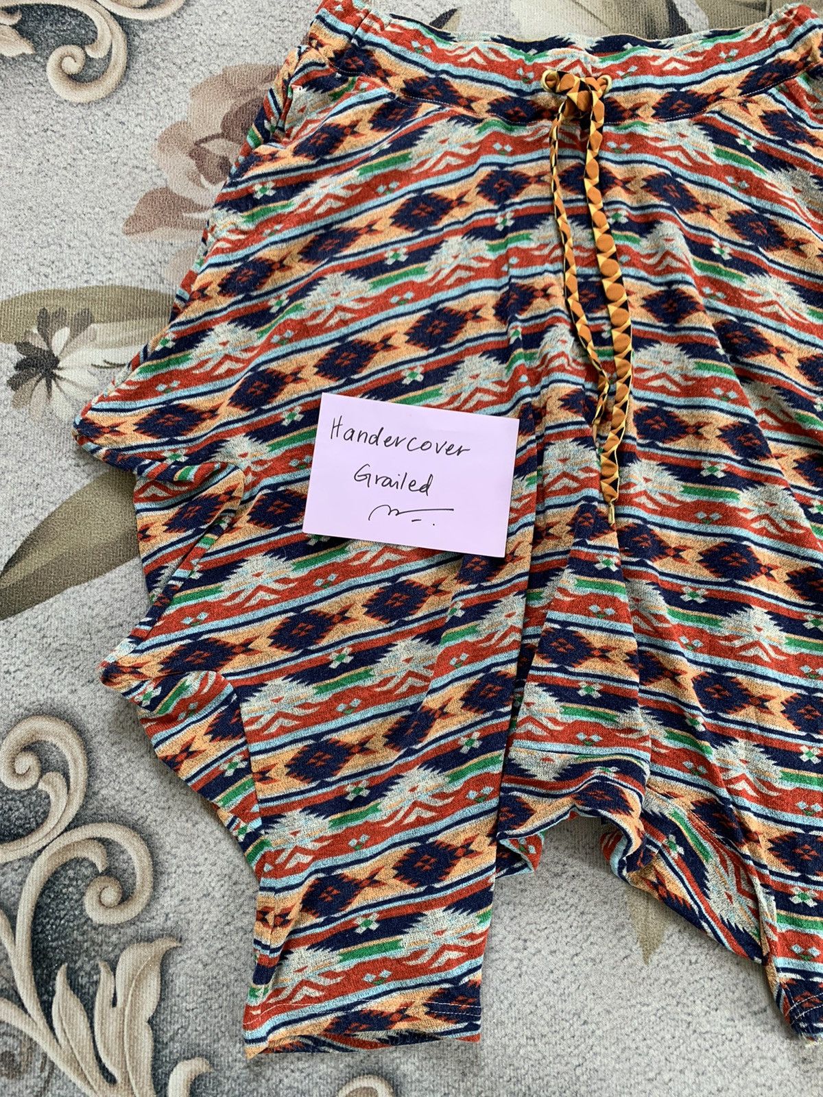 Issey Miyake Cozy Art Native Rare Design Mercibeaucoup Crop Pants Size US 32 / EU 48 - 3 Thumbnail