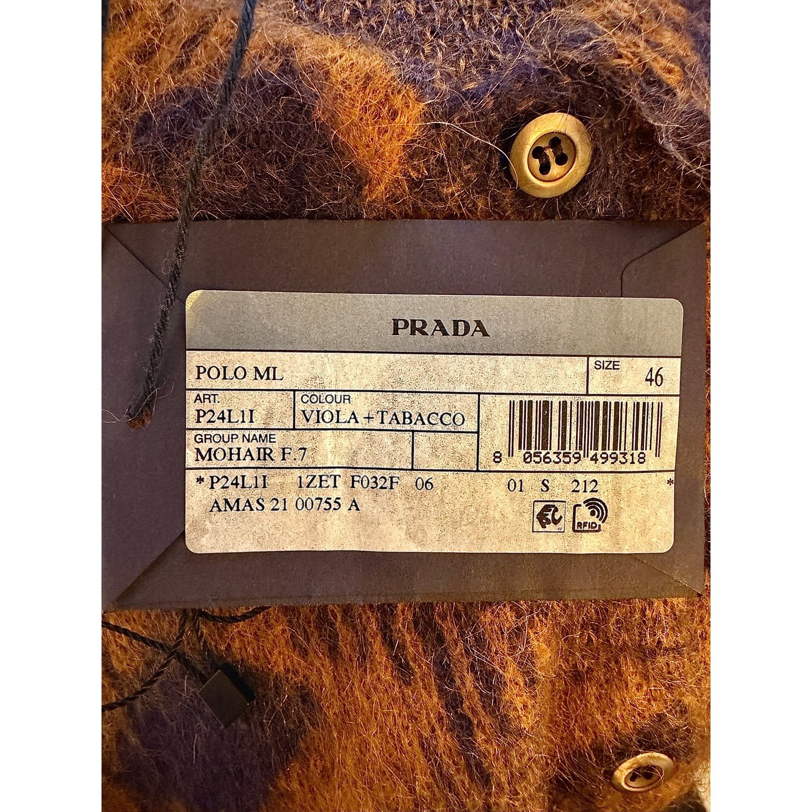 Prada Prada NWT Women's Mohair Polo Multicolor Sweater Size L / US 10 / IT 46 - 4 Thumbnail