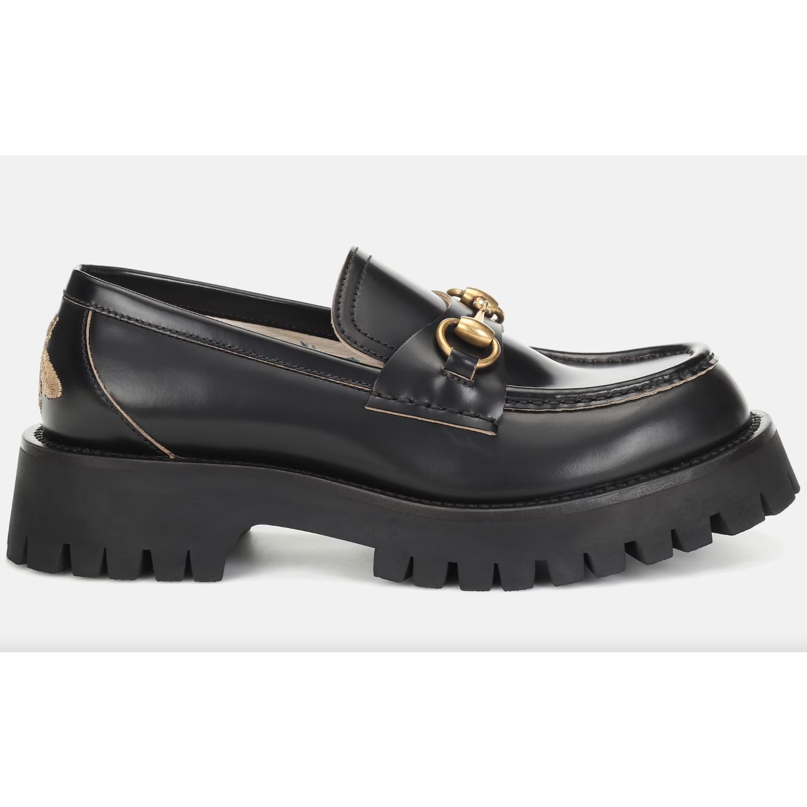 Gucci Gucci Cordovan Black Leather Horsebit Lug Sole Flat Platform Size US 8.5 / IT 38.5 - 5 Thumbnail