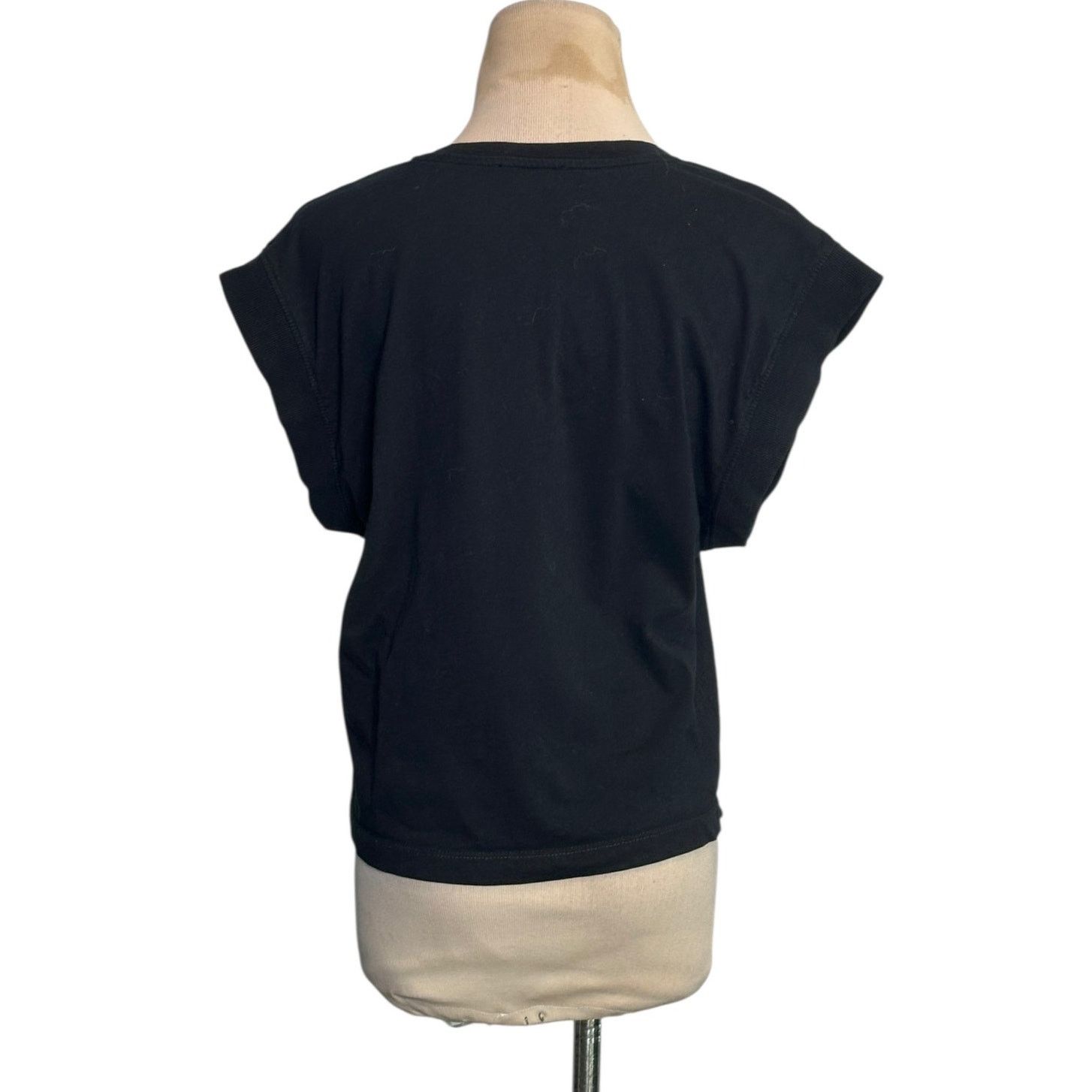 Zara Zara black short sleeves V neck top size XS Size XS / US 0-2 / IT 36-38 - 2 Thumbnail