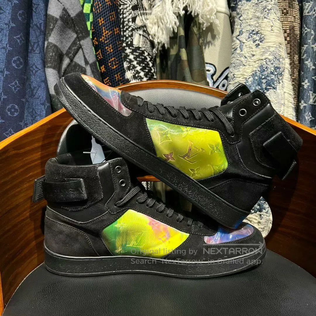 Louis Vuitton lv rivoli monogram black leather sneakers. Size US 9 / EU 42 - 6 Thumbnail
