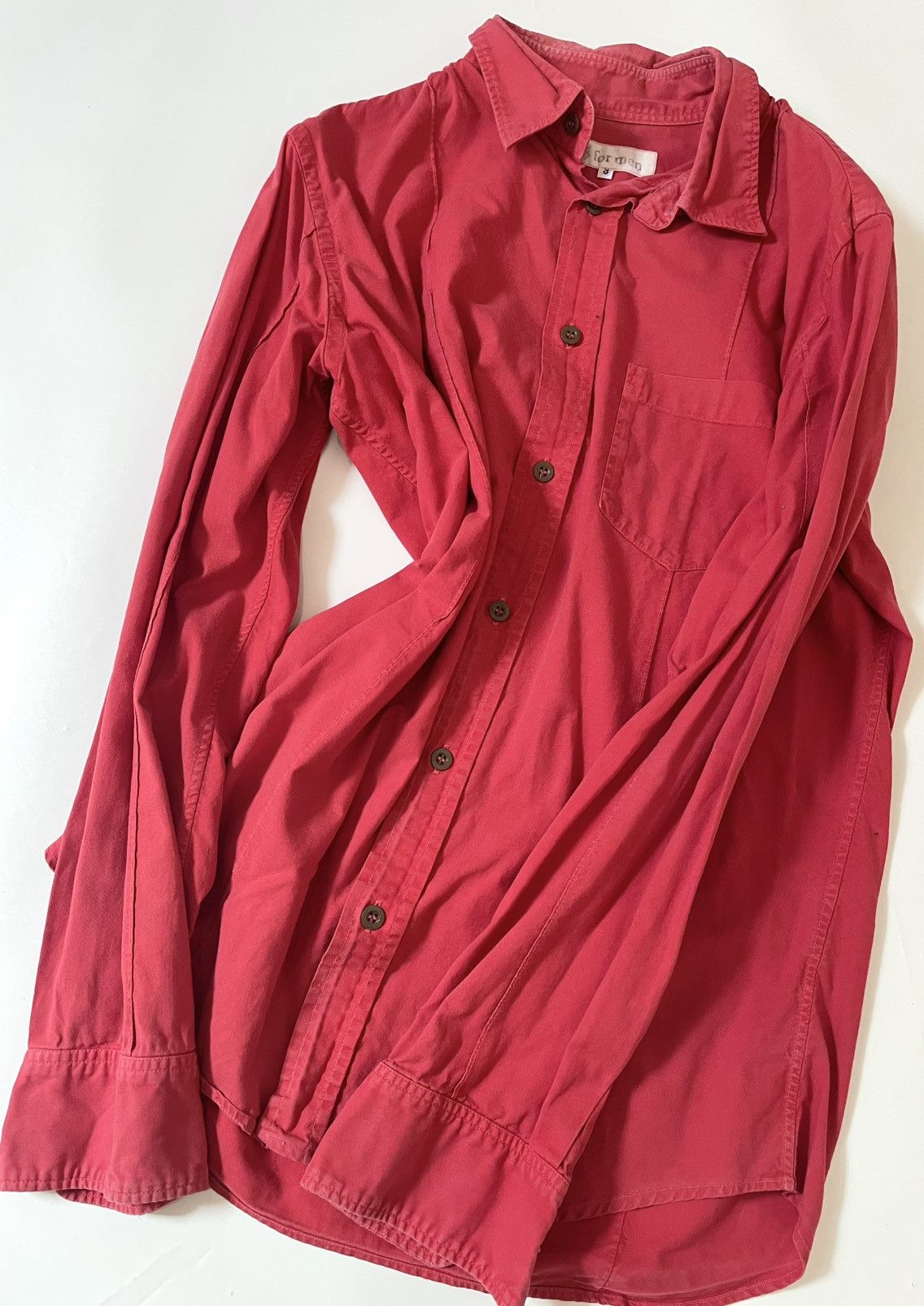 Yohji Yamamoto TAX FREE 🇺🇸 yohji yamamoto y’s for men red button up shirt Size US M / EU 48-50 / 2 - 5 Thumbnail