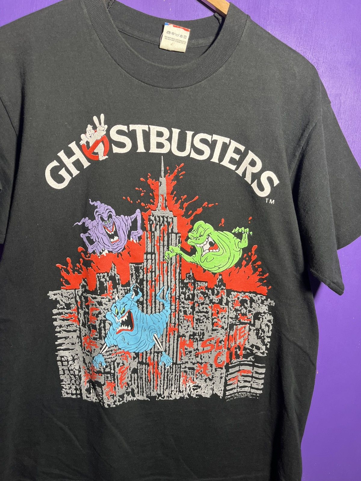 Vintage Vintage 1989 Ghostbusters 2 monsters movie promo tee Size US L / EU 52-54 / 3 - 3 Thumbnail