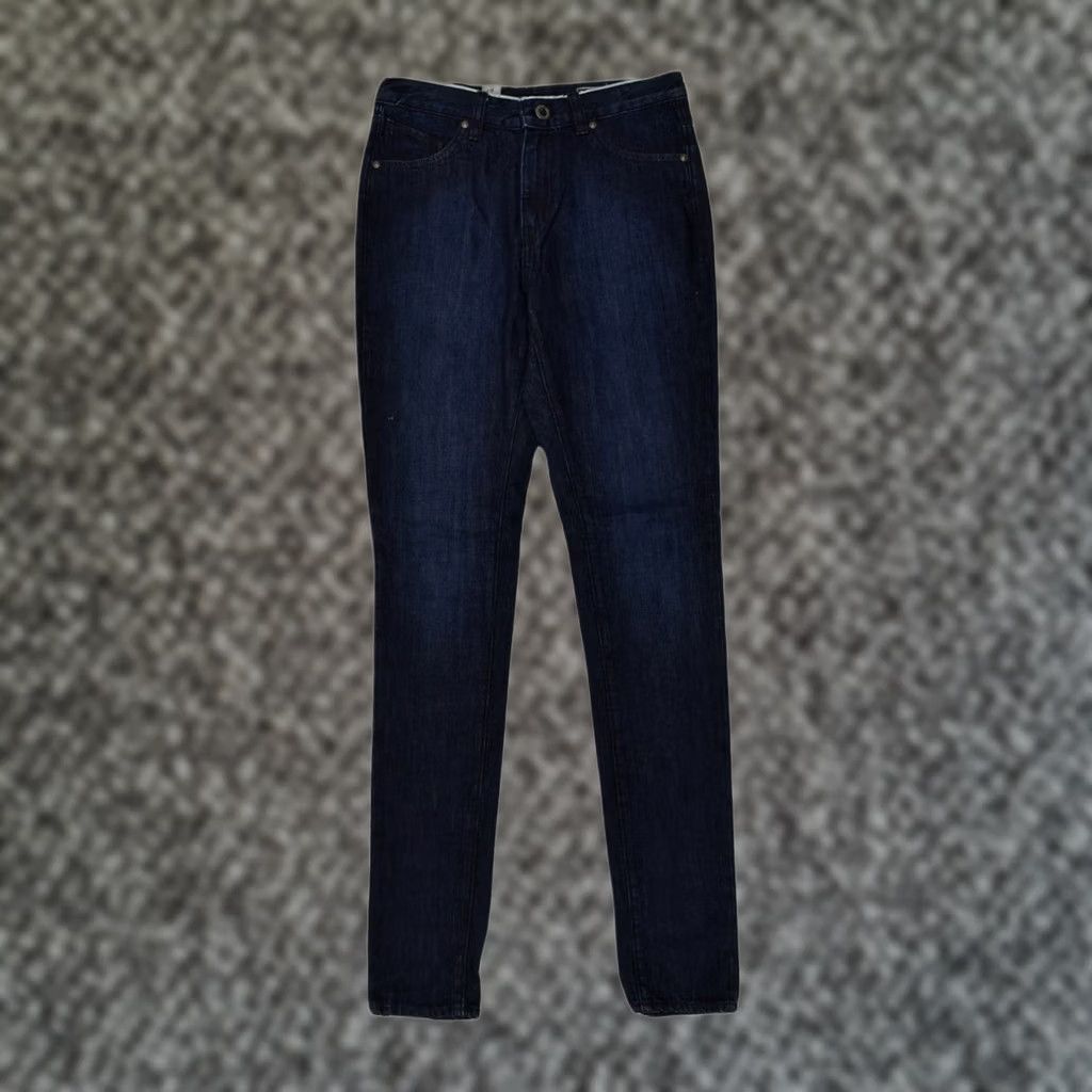 Volcom VOLCOM Womens High Waist Skinny Jeans Navy Blue Cotton Size M W29 L35 US 9 Medium Size 32" / US 10 / IT 46 - 1 Thumbnail