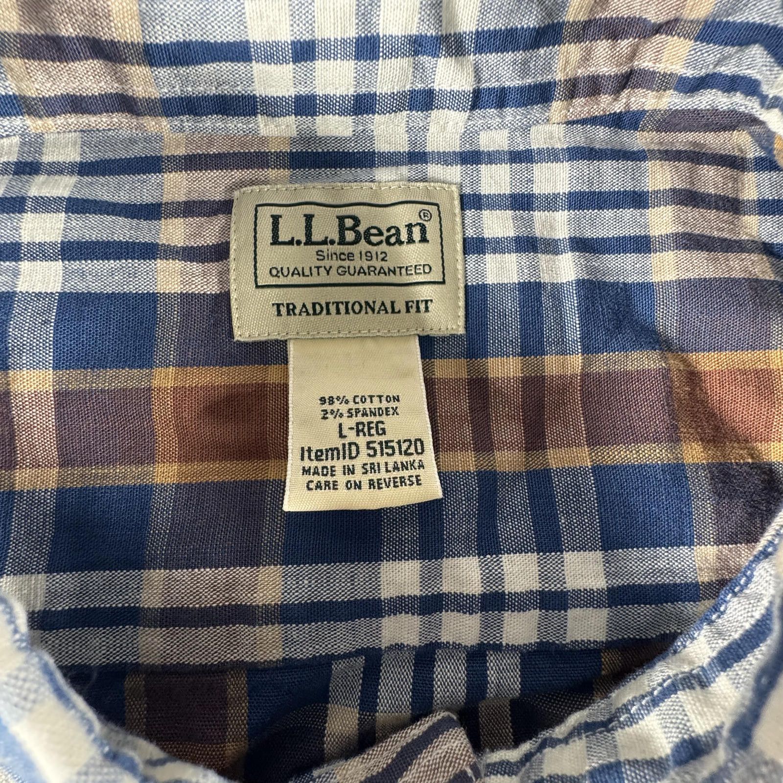 L.L. Bean L.L. Bean Shirt Men's L Blue Brown Button Down Traditional Size US L / EU 52-54 / 3 - 2 Thumbnail