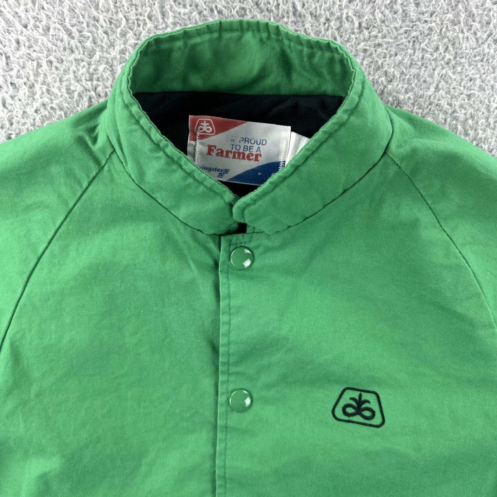 Vintage VINTAGE Swingster Mens Small Green Button Up Jacket Proud To Be A Farmer 80s EUC Size US S / EU 44-46 / 1 - 5 Thumbnail