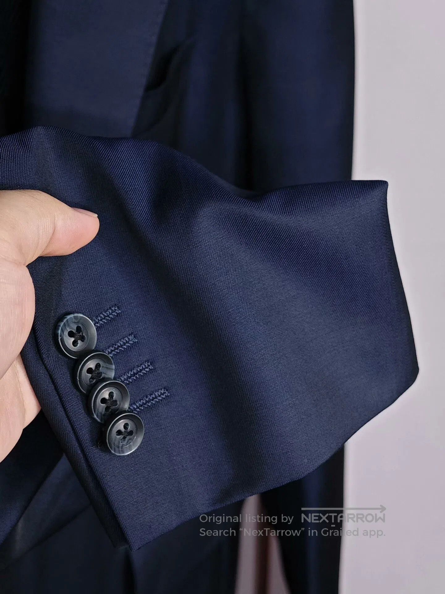 Japanese Brand Custom Italian Wool Blend Suit Jacket. Size US L / EU 52-54 / 3 - 4 Thumbnail