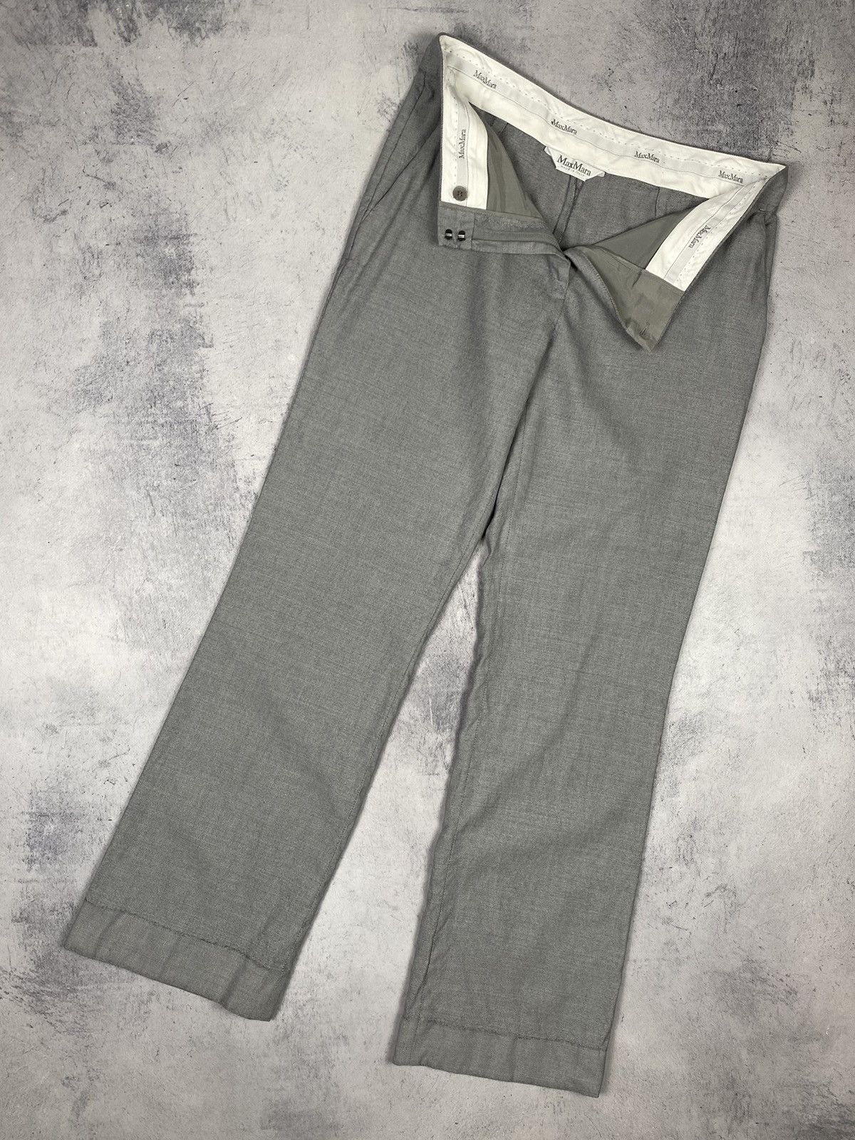 Max Mara Max Mara Italy Designer Wool Casual Pants Size 29" - 2 Thumbnail