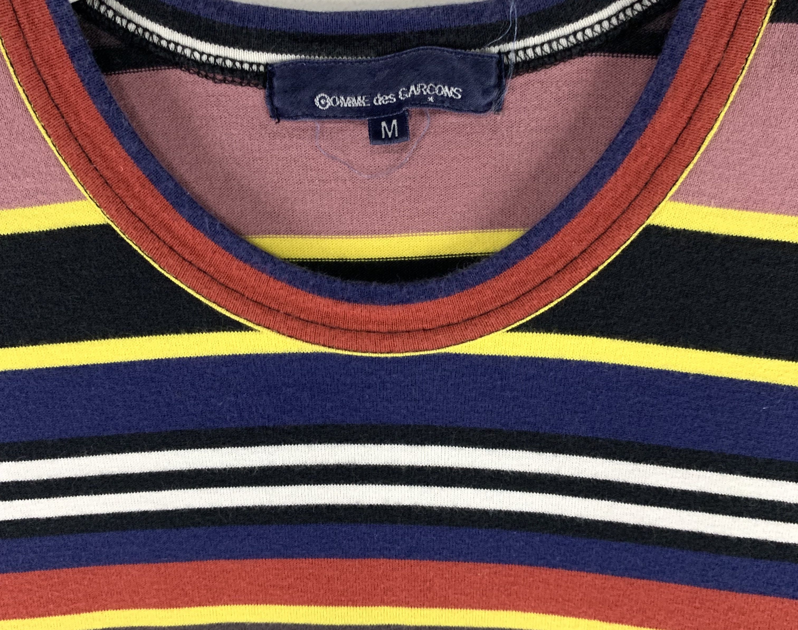Comme des garcons ugo rondinone stripe multicolor tshirt