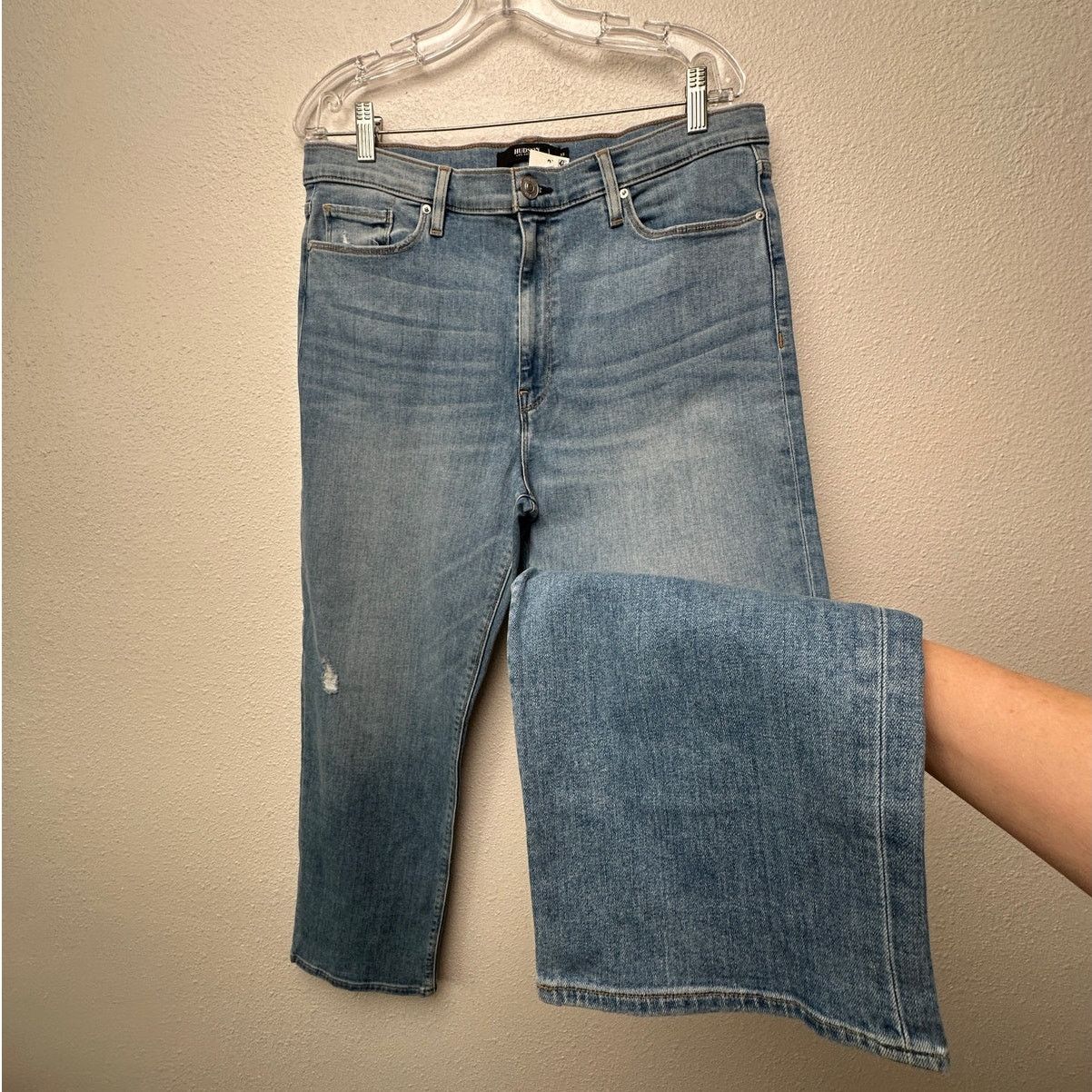 Hudson NWT Hudson Barbara High Waist Crop Straight Jeans Blue 33 Size 33" - 1 Thumbnail