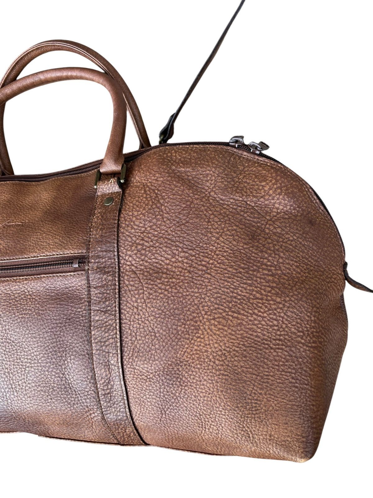 Leather AMONT Japan Patina Leather 2 Way Weekender Bag Size ONE SIZE - 7 Thumbnail