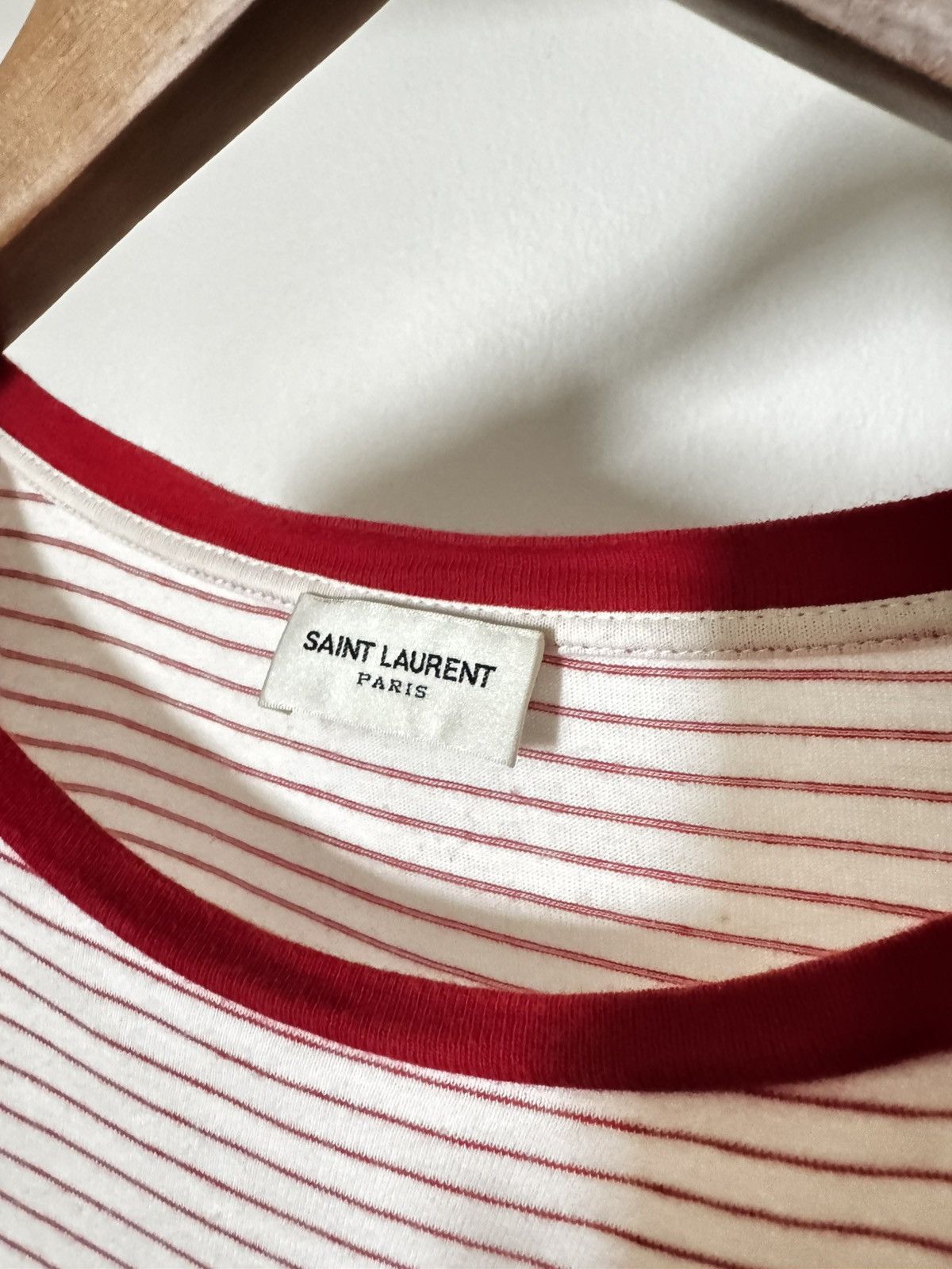 Saint Laurent Paris 2015 Hedi Slimane Oversize Stripe Tee Size US XS / EU 42 / 0 - 3 Thumbnail