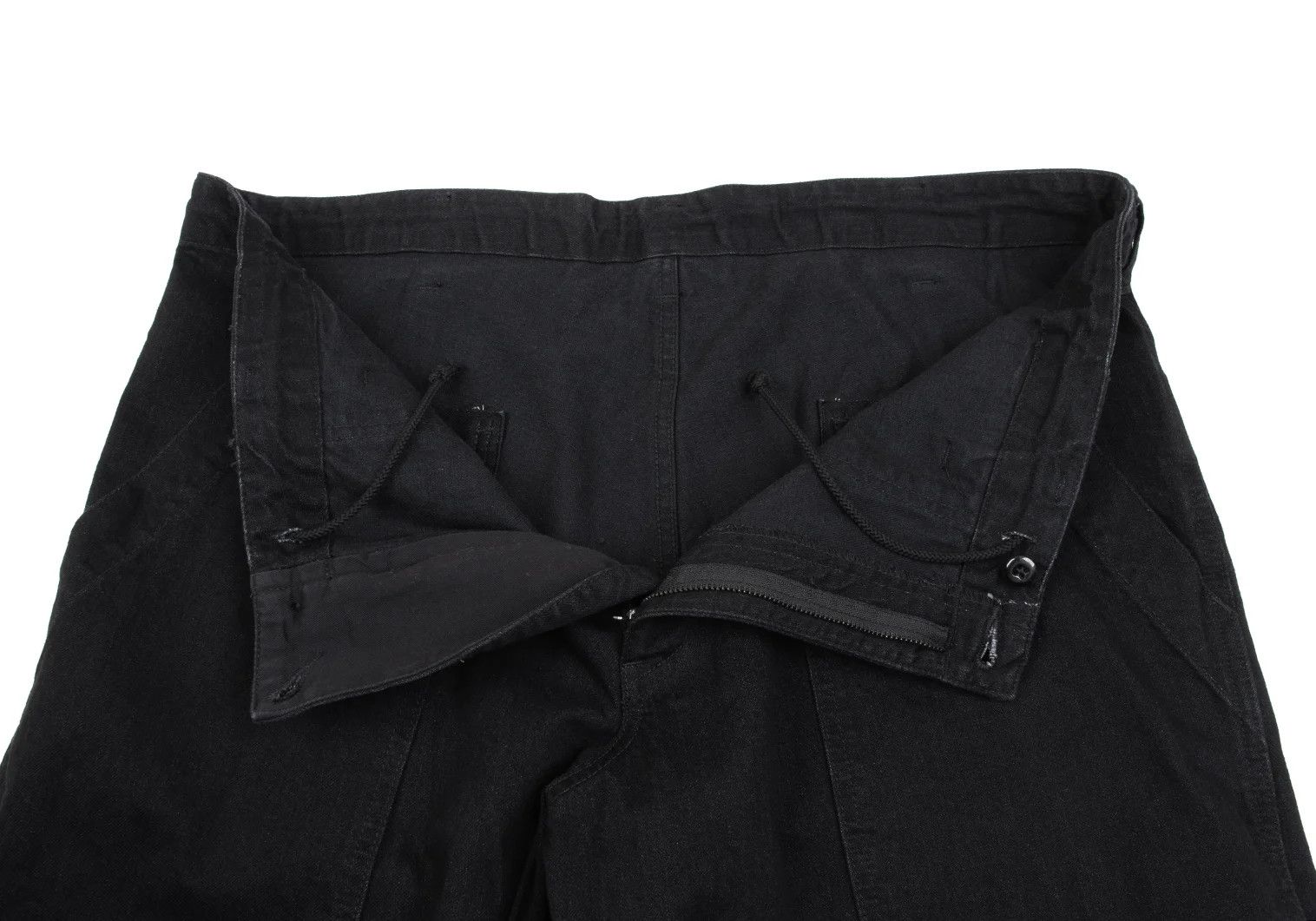 Yohji Yamamoto BLACK Scandal Yohji Yamamoto Zip Hem Denim Pants Size US 32 / EU 48 - 6 Thumbnail