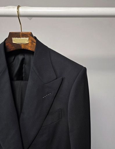 Tom Ford o1sm1stk0824 Atticus Black Wool Two Piece Suit in Black Size US L / EU 52-54 / 3 - 2 Thumbnail