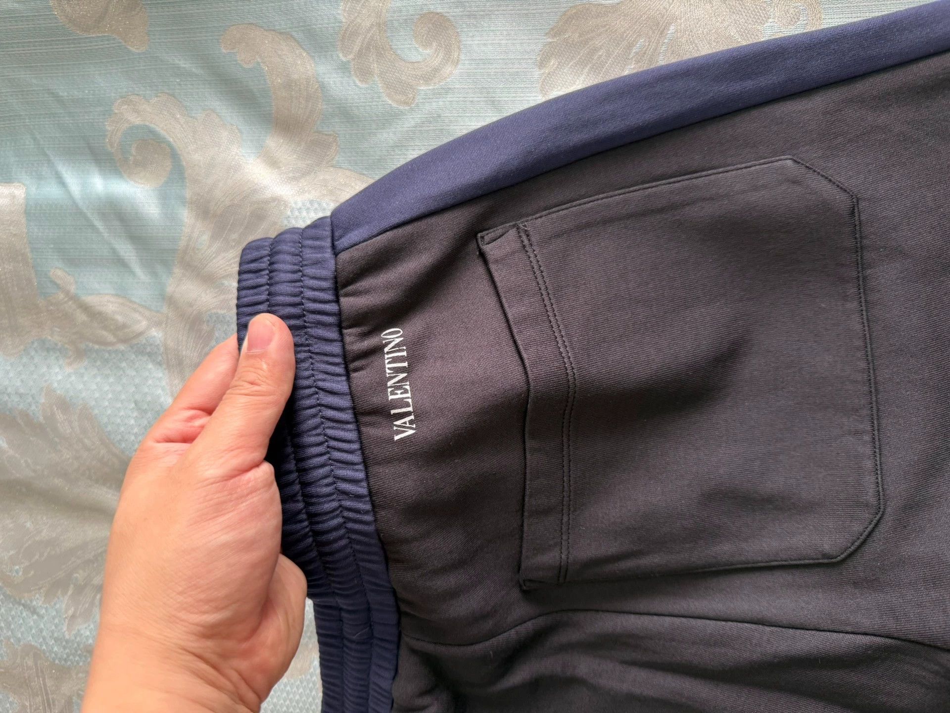 Valentino VALENTINO Black&Blue ColorBlock Logo Chino Pants M Size US 32 / EU 48 - 3 Thumbnail