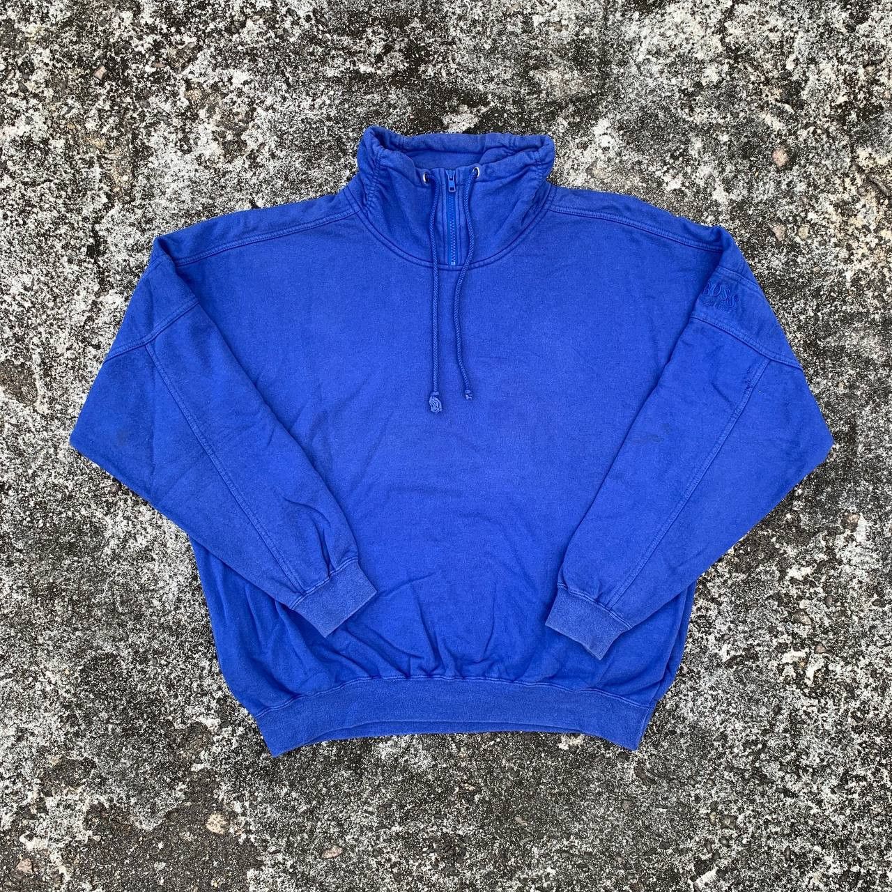 Hugo Boss Vintage HUGO BOSS 3/4 Zipper Sweatshirt Size US XL / EU 56 / 4 - 1 Thumbnail