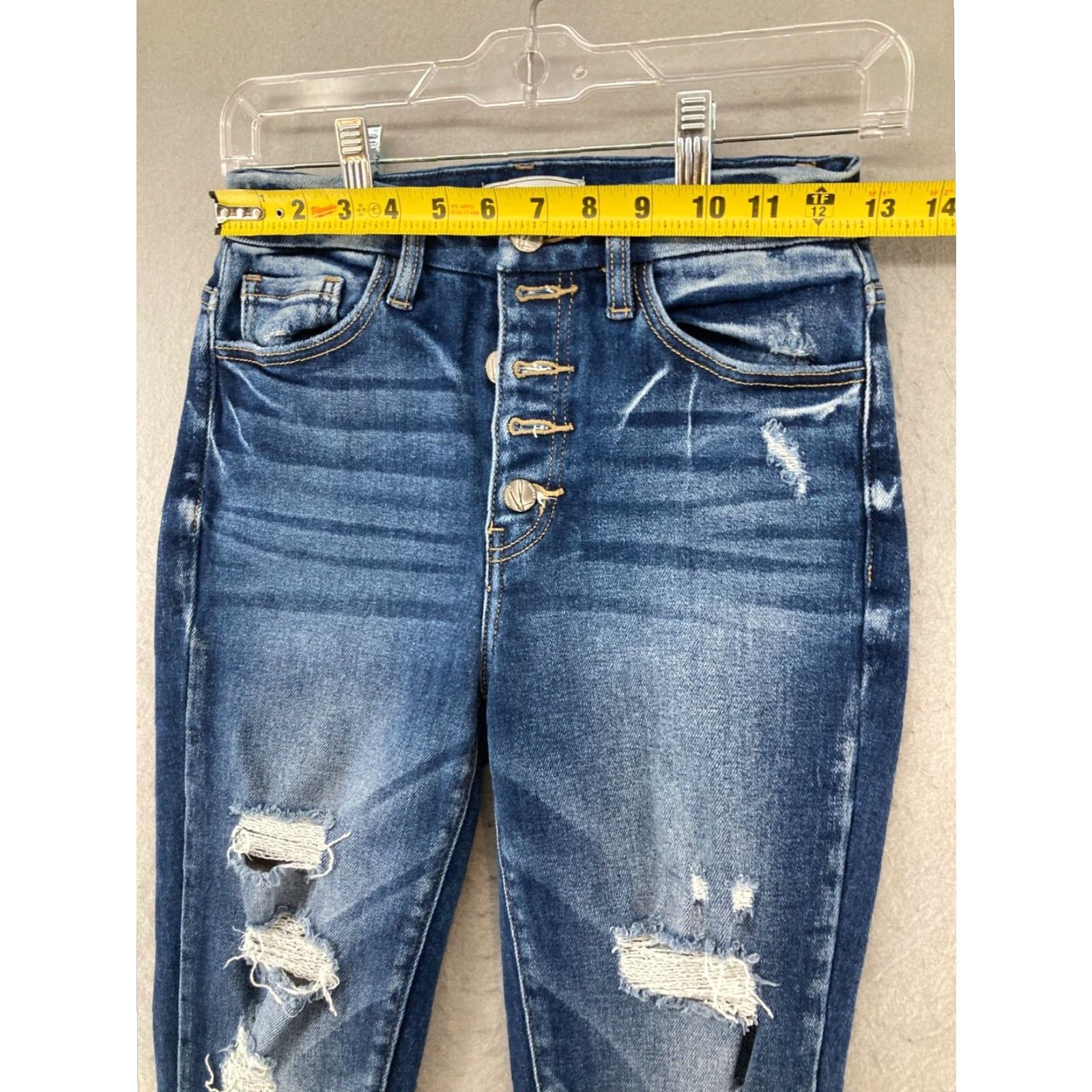 Vintage RanCan Kurvy Signature Women Ultra High Rise Ankle Skinny Jeans 25 Size 42" / US 20 - 2 Thumbnail