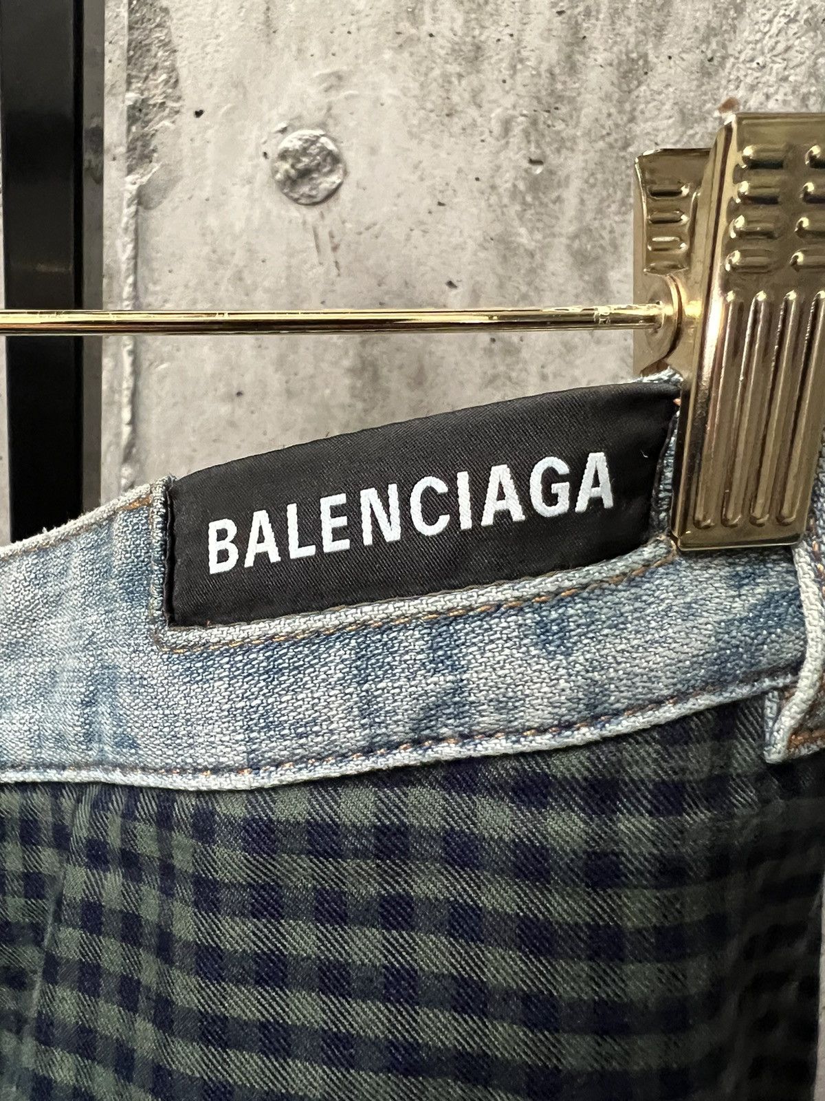 Balenciaga Balenciaga SS21 Hybrid Flannel Shirt Denim Jeans Size US 34 / EU 50 - 4 Thumbnail