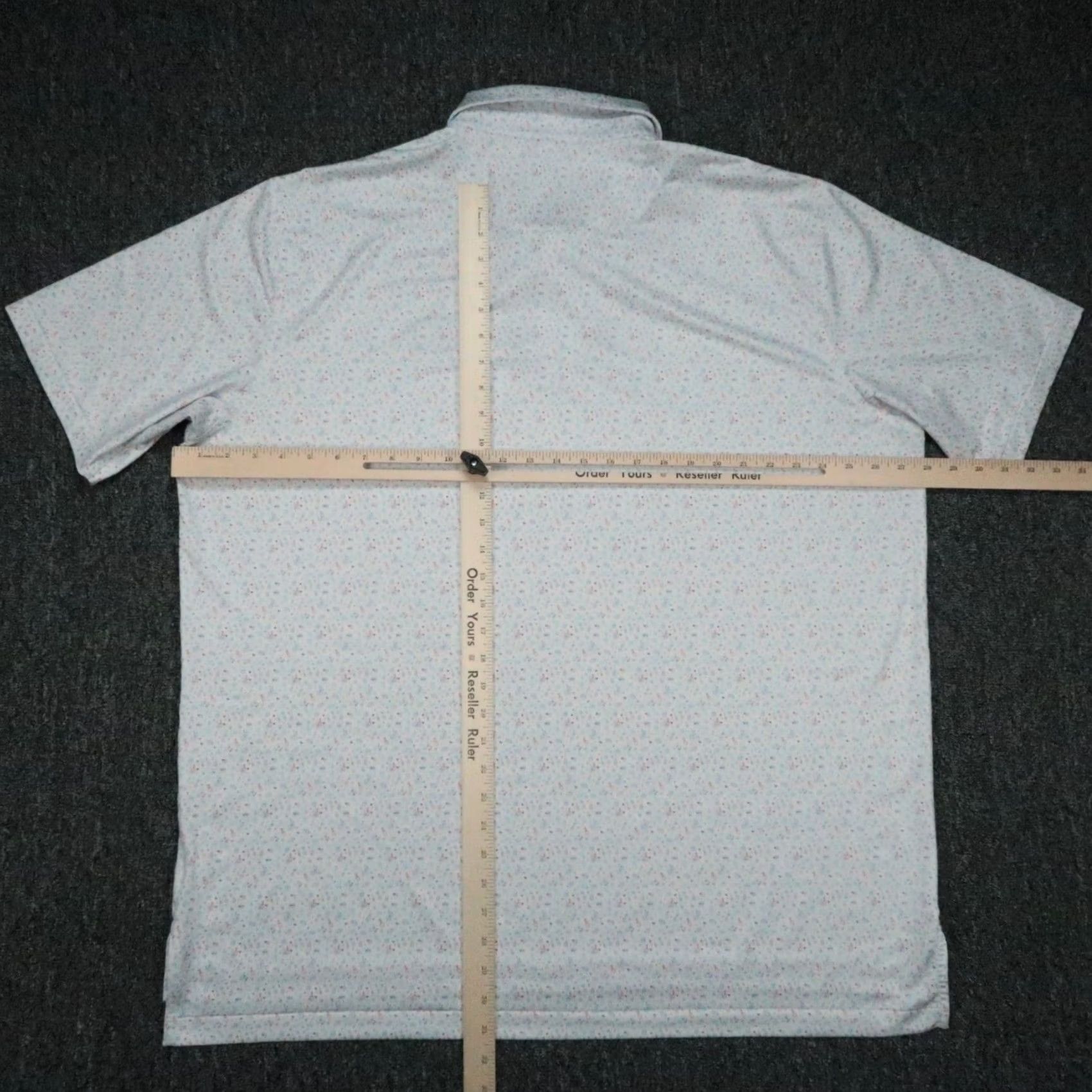Peter Millar Peter Millar Shirt Mens 2XL White Polo Golf Tennis Polyester Spandex Moisture Wicking Performance Button Collar Polo Shirt Size US XXL / EU 58 / 5 - 7 Thumbnail