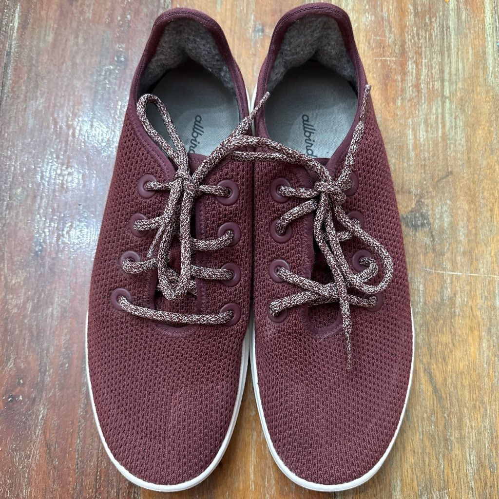 Allbirds Allbirds Men's Maroon Tree Runners Sneakers Size 9 Size US 9 / EU 42 - 2 Thumbnail
