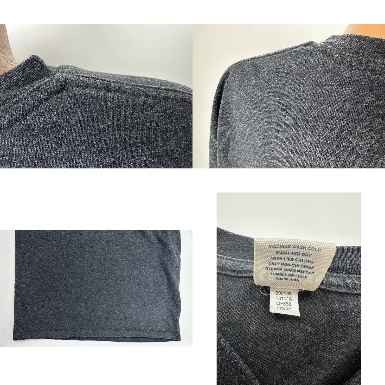 Old Navy VINTAGE Old Navy Shirt Men XL V-Neck Heavyweight Charcoal Heather/Cotton Polyester Minimalist T-Shirt 2000s Mens Size US XL / EU 56 / 4 - 8 Thumbnail