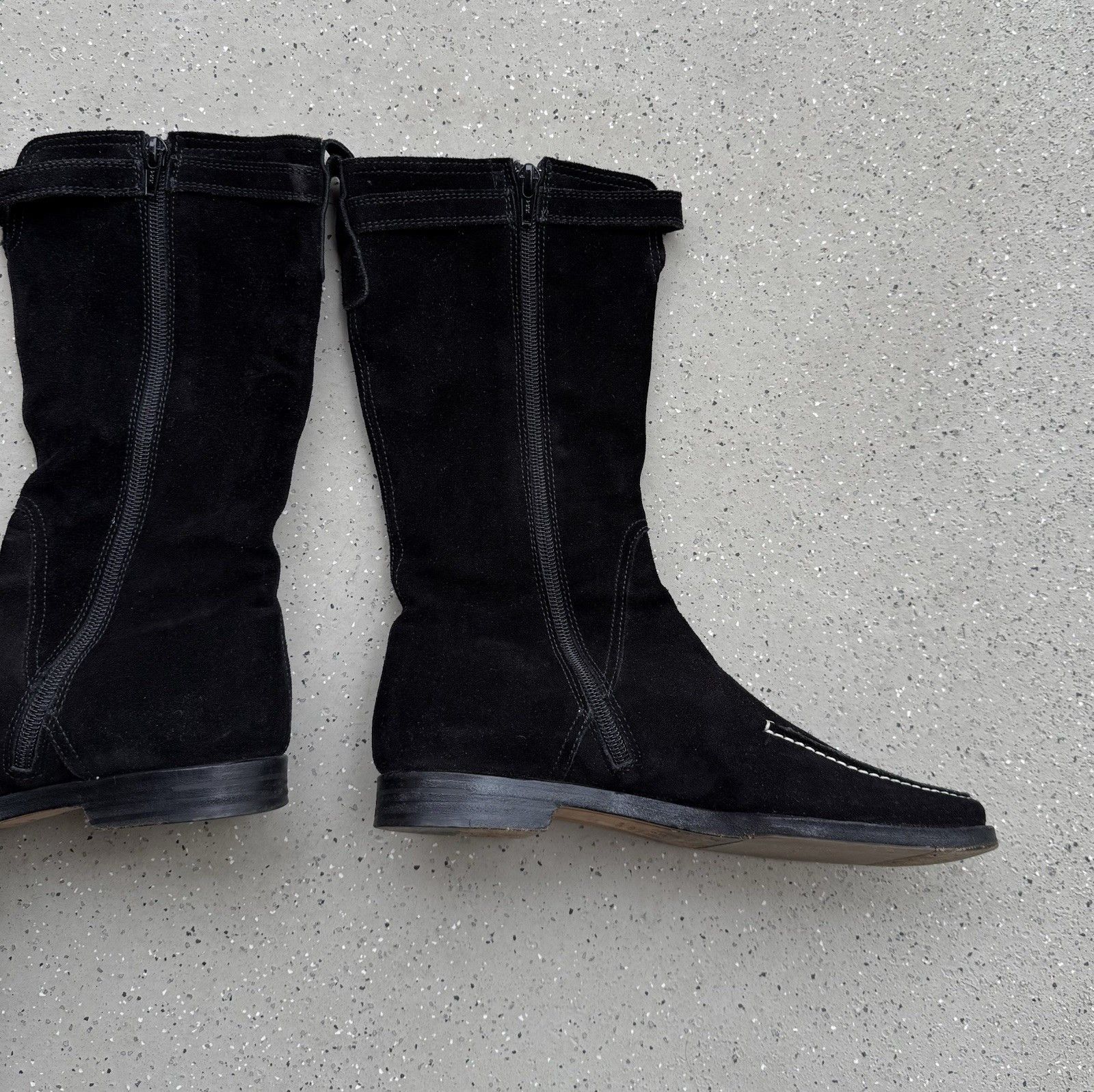 Escada Sport DDP vntg Escada Sport Suede Zip Knee Boots Shoes size 37.5 Size US 7.5 / IT 37.5 - 16 Thumbnail