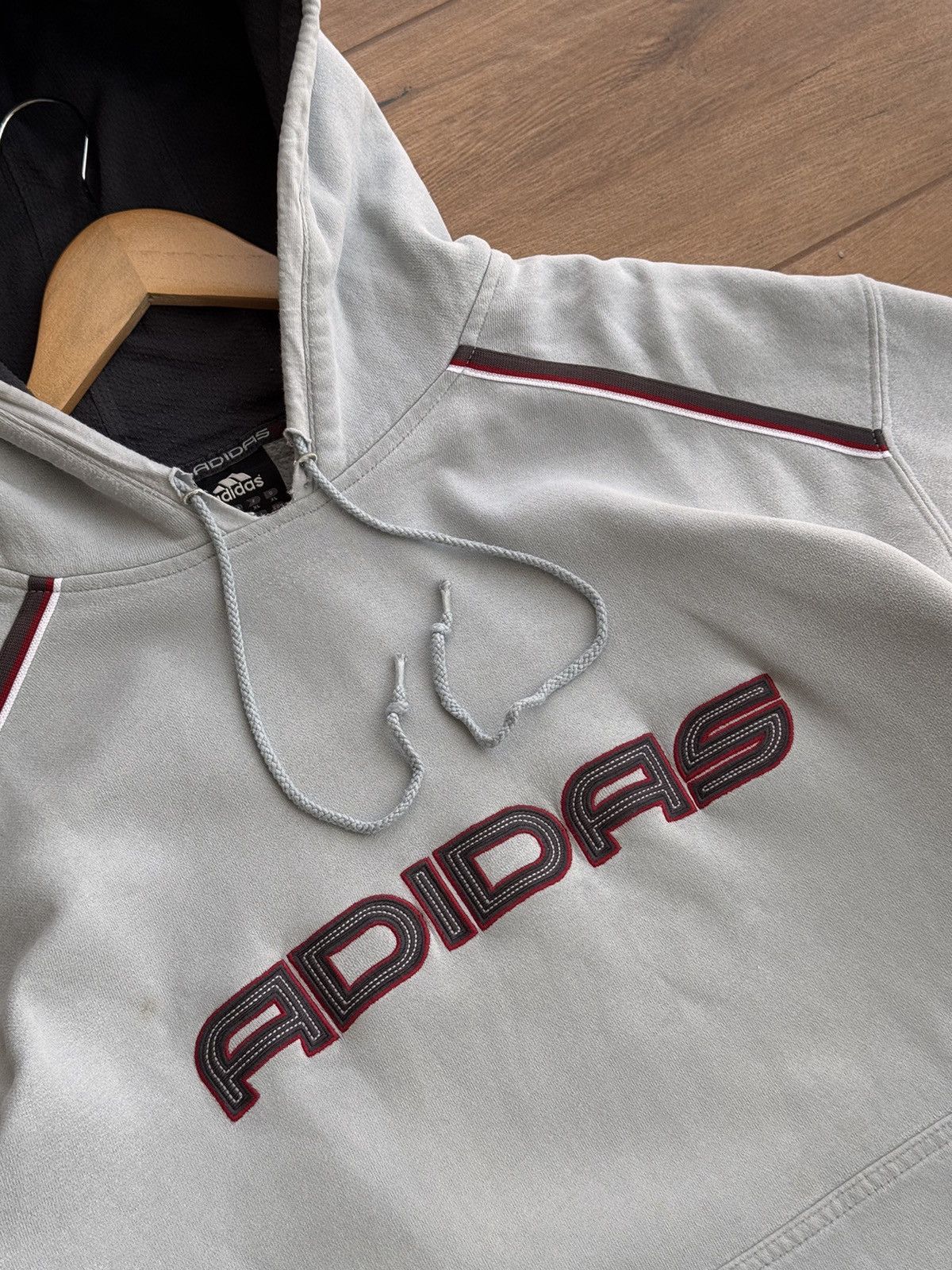 Vintage Vintage Adidas Big Logo Blue Streetwear SS02 Hoodie Size US XL / EU 56 / 4 - 5 Thumbnail