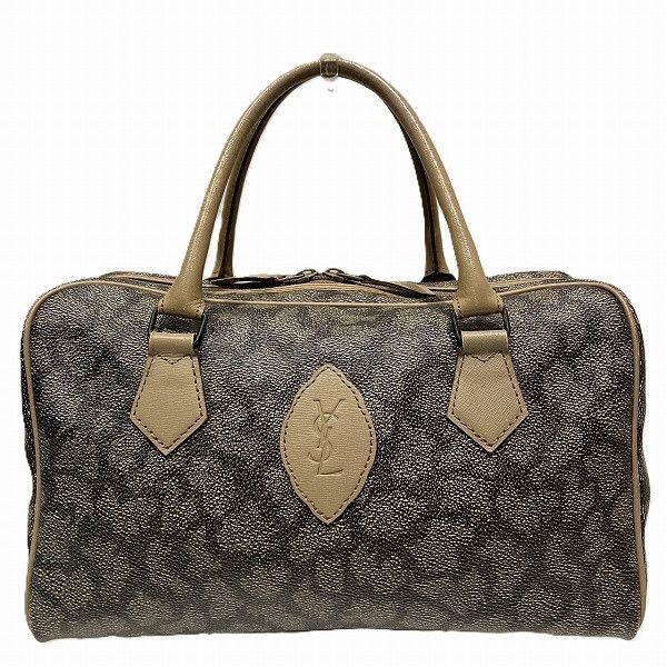 Yves Saint Laurent Yves Saint Laurent Yves Saint Laurent Giraffe Pattern Handbag Canvas Handbag in Good Condition Size ONE SIZE - 1 Thumbnail