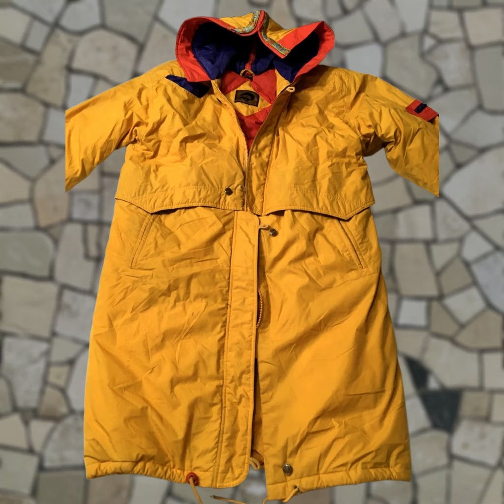 Vintage VINTAGE Foxrun Yellow Hooded Trench Coat Parka Jacket Lining Large 1980s Size US L / EU 52-54 / 3 - 1 Thumbnail
