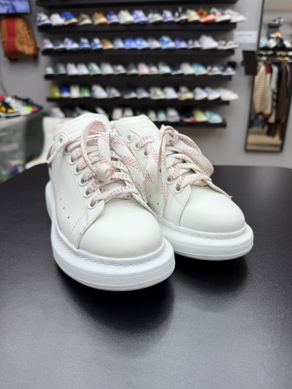 Alexander McQueen MCQUEEN Oversized Womens White Pink Sneakers Size 39.5 / 9.5 Size US 9 / IT 39 - 5 Thumbnail