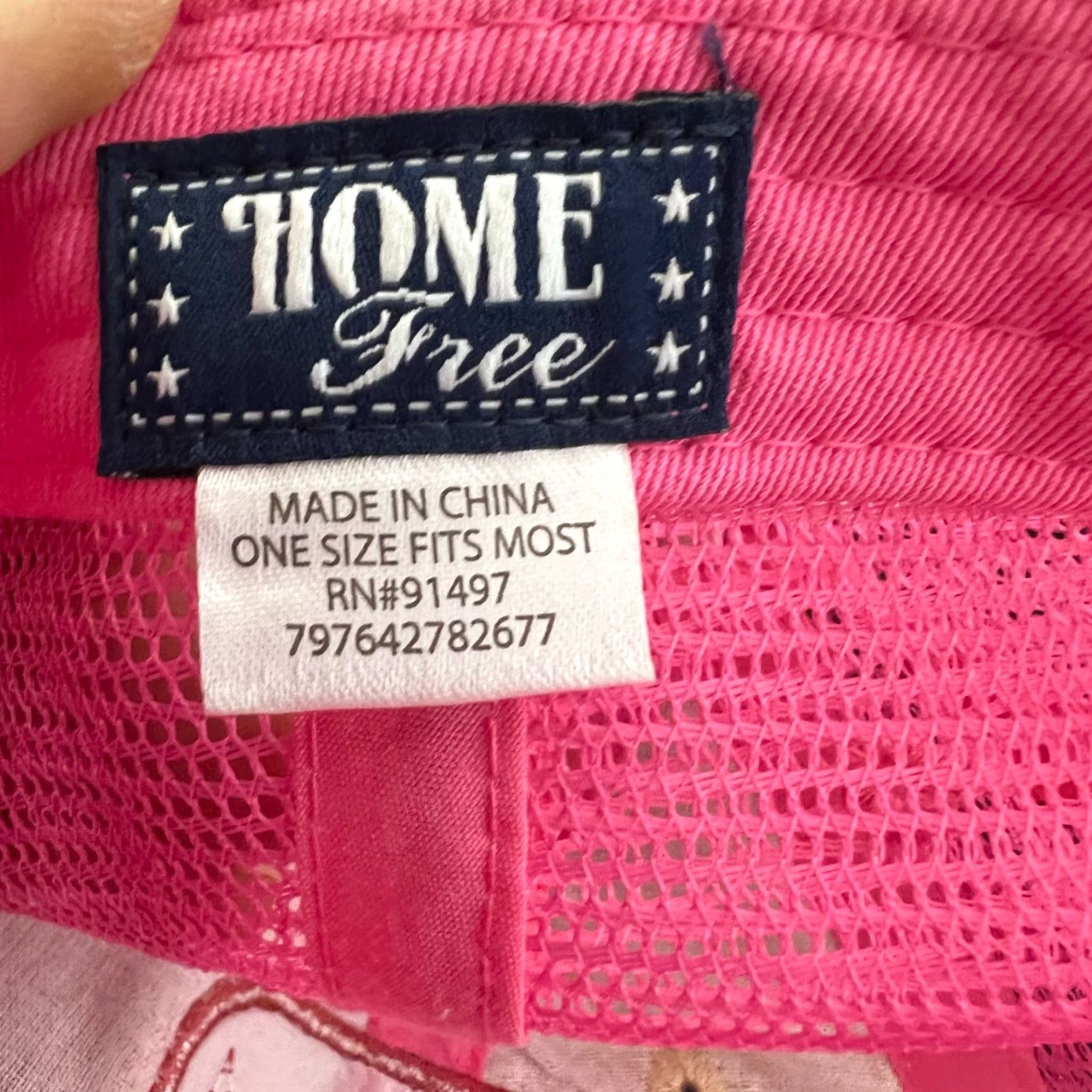 Vintage Home Free Womens Cap Adjustable Pink Tan Burlap Embroidered Michigan Size ONE SIZE - 7 Thumbnail