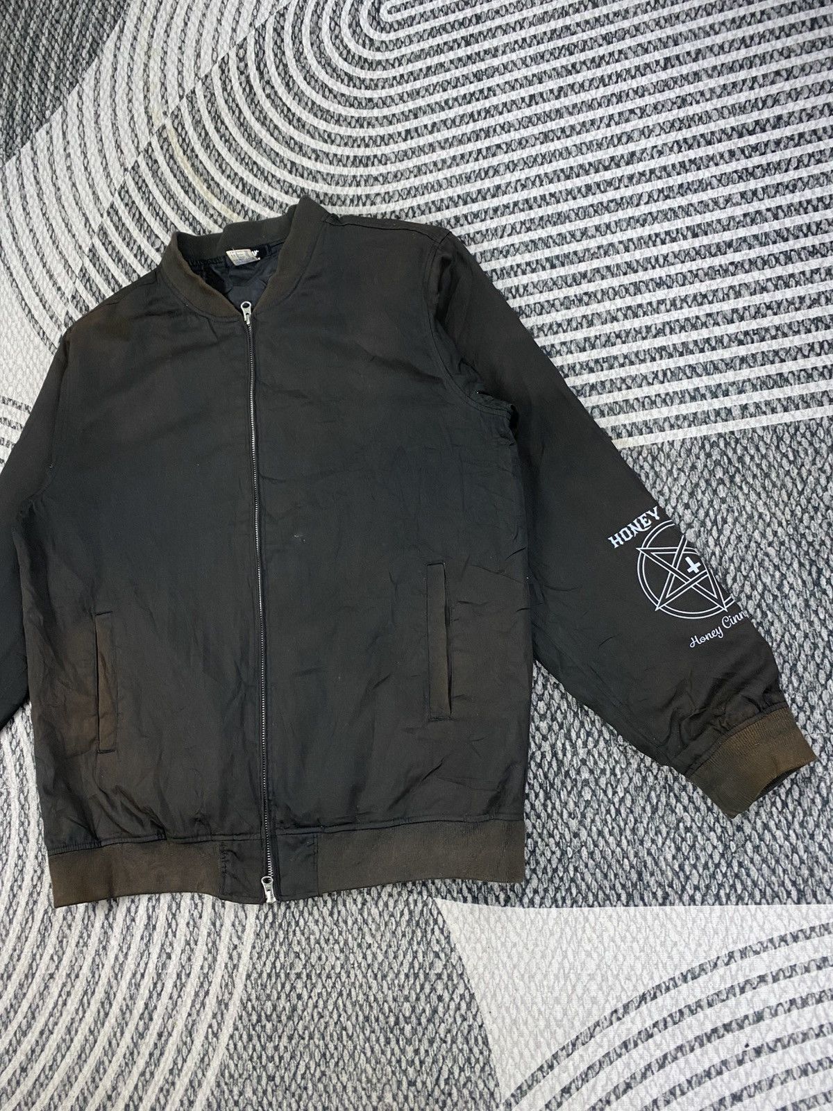 Hysteric Glamour Vintage Honey Boy Devil Faded Brown Zipper Bomber Jacket Size US L / EU 52-54 / 3 - 5 Thumbnail