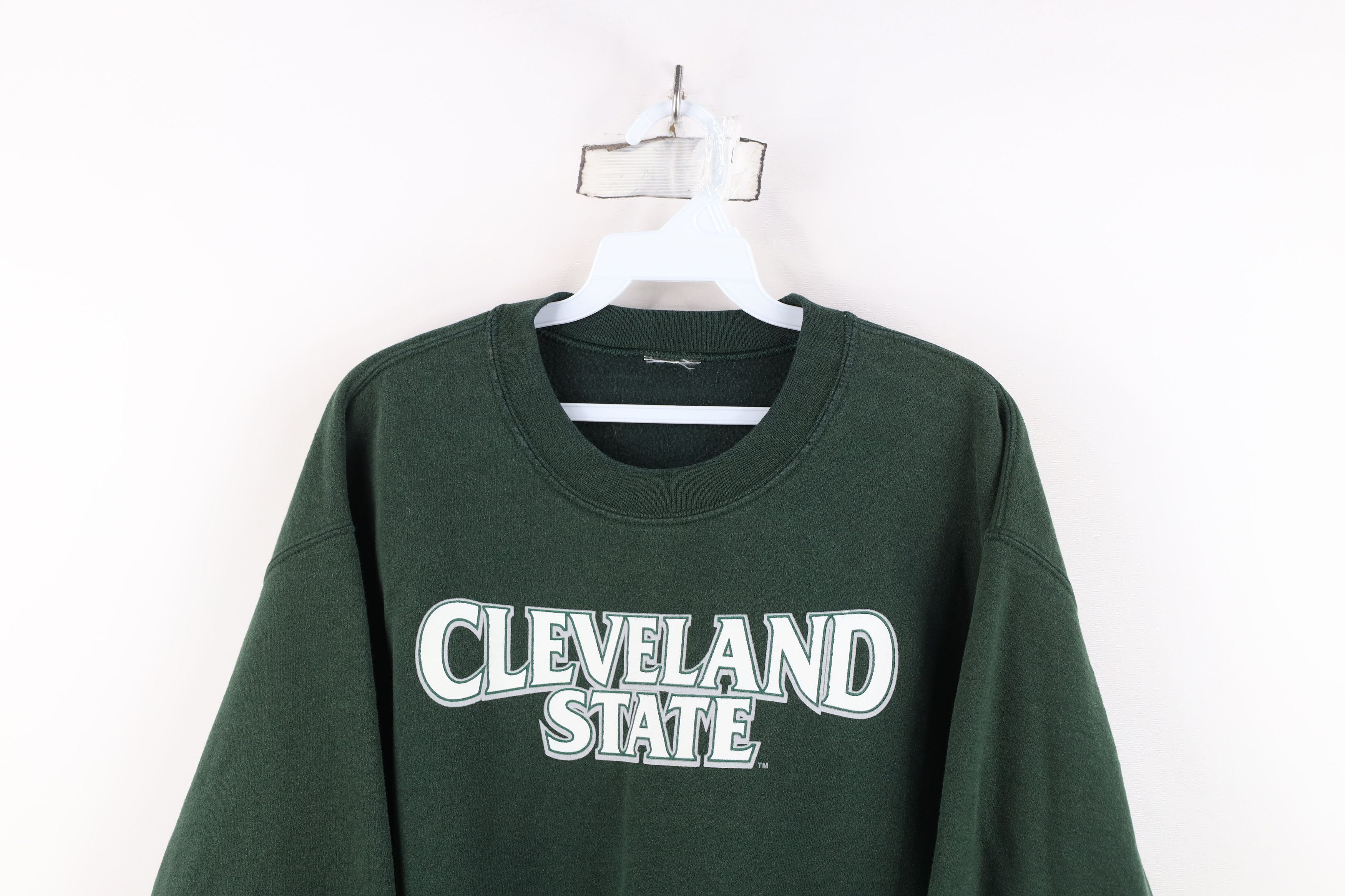 Vintage Vintage 90s Cleveland State University Crewneck Sweatshirt Size L / US 10 / IT 46 - 2 Thumbnail